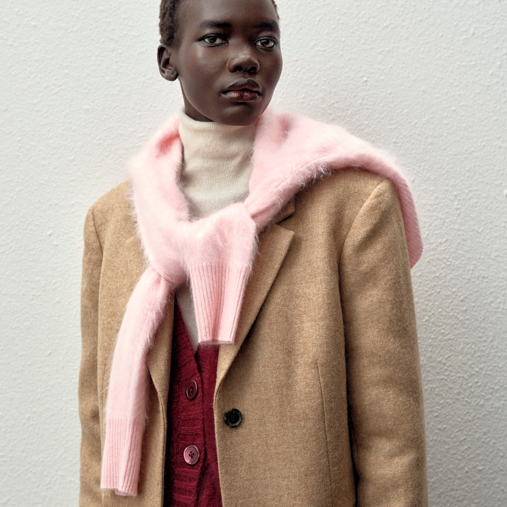 Palais topcoat in Italian wool-blend melton