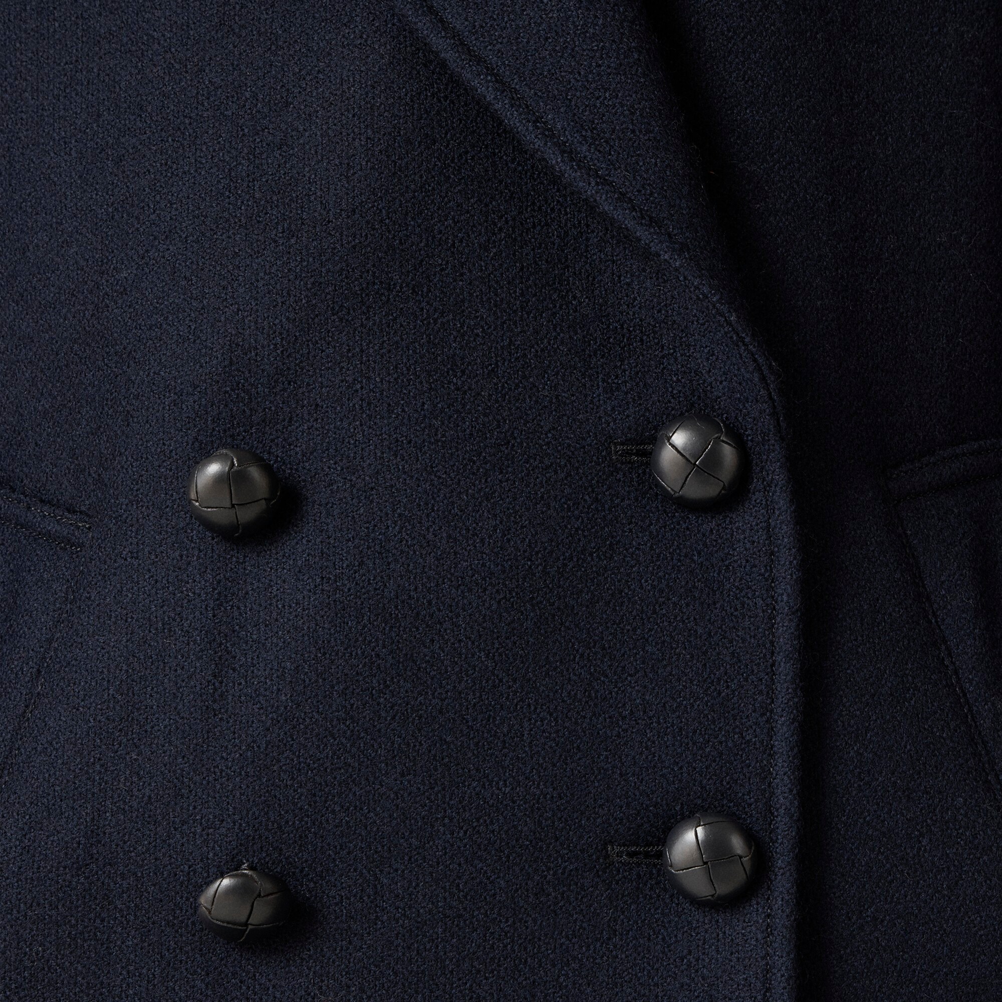 Classic peacoat in Italian wool-blend melton