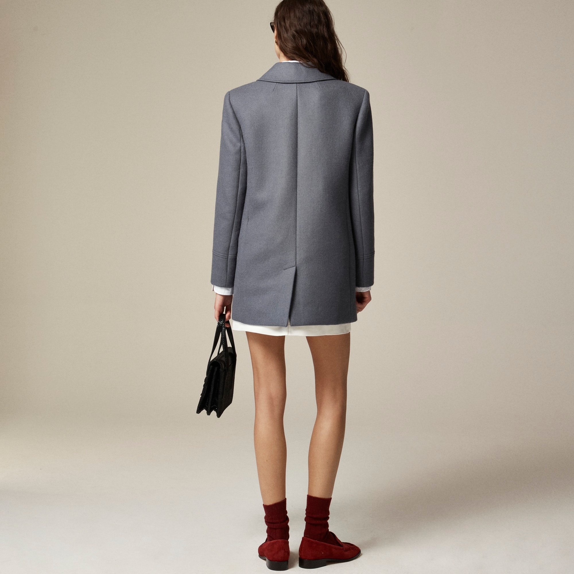 Classic Peacoat In Italian Wool-blend Melton For Women | J.Crew
