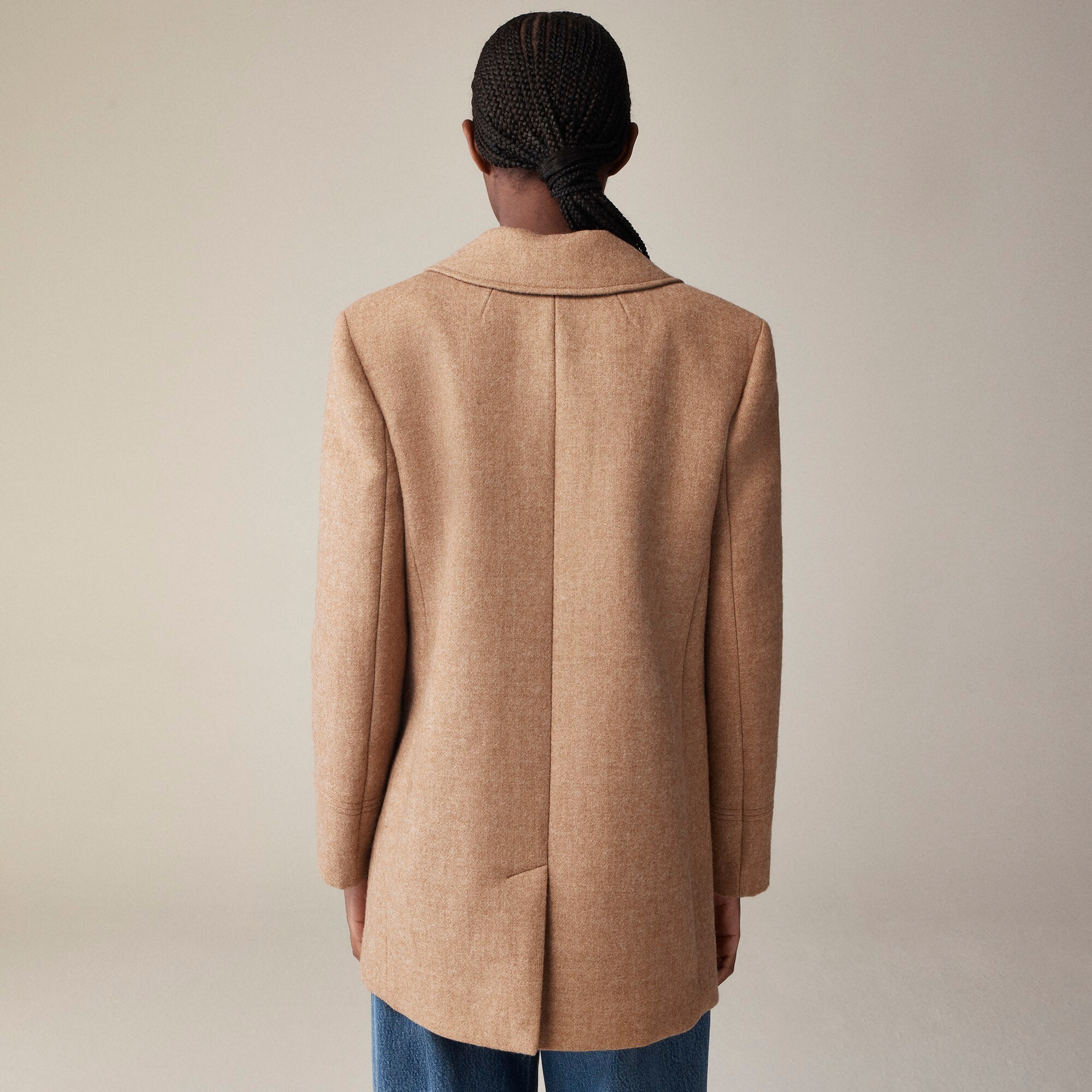 Classic peacoat in Italian wool-blend melton
