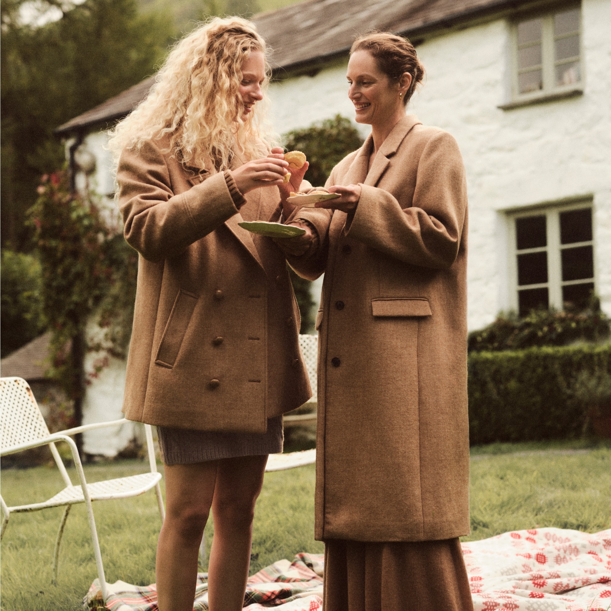 Classic peacoat in Italian wool-blend melton