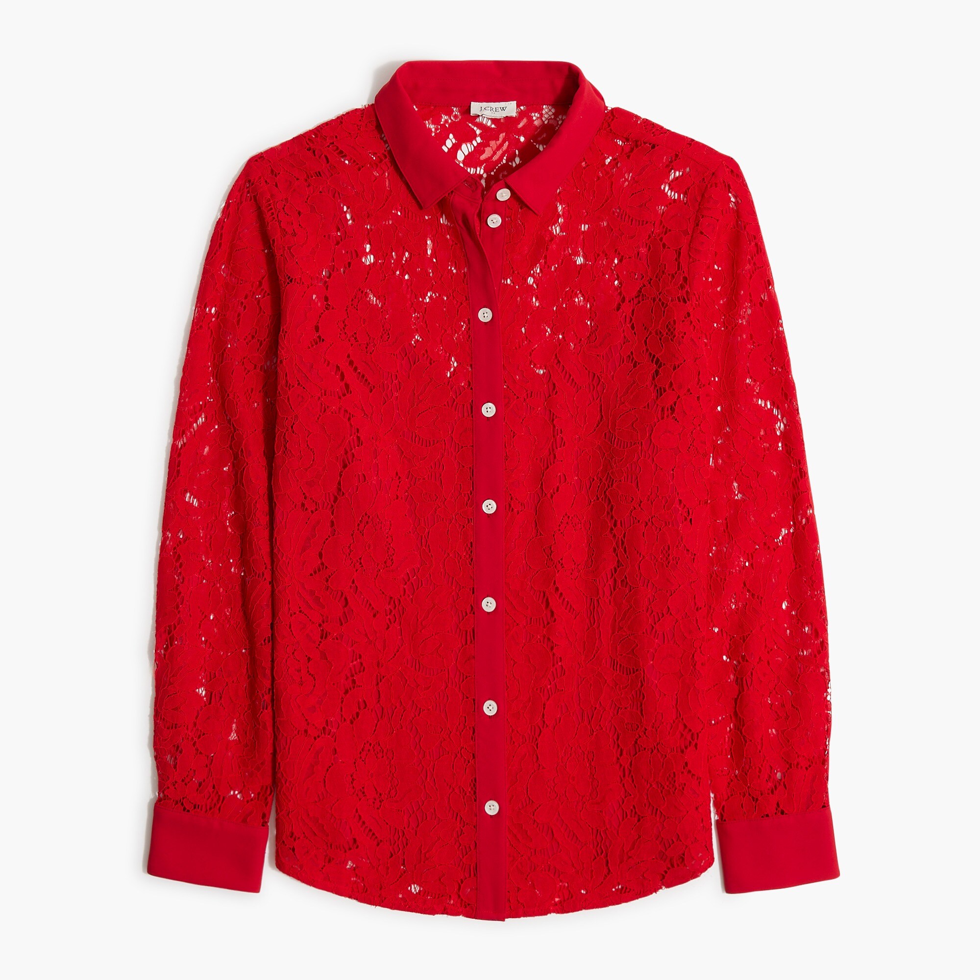 Lace button-up shirt in classic fit
