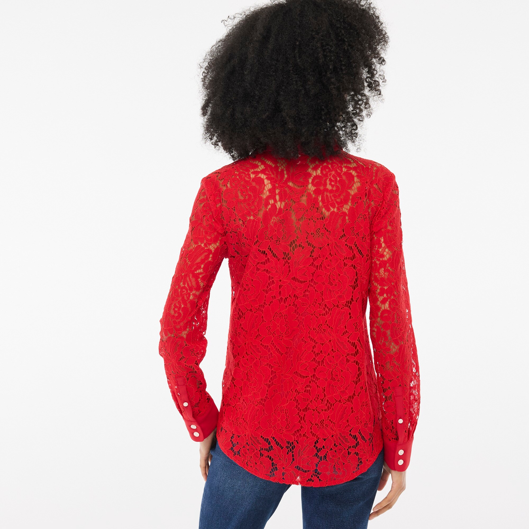 Lace button-up shirt in classic fit