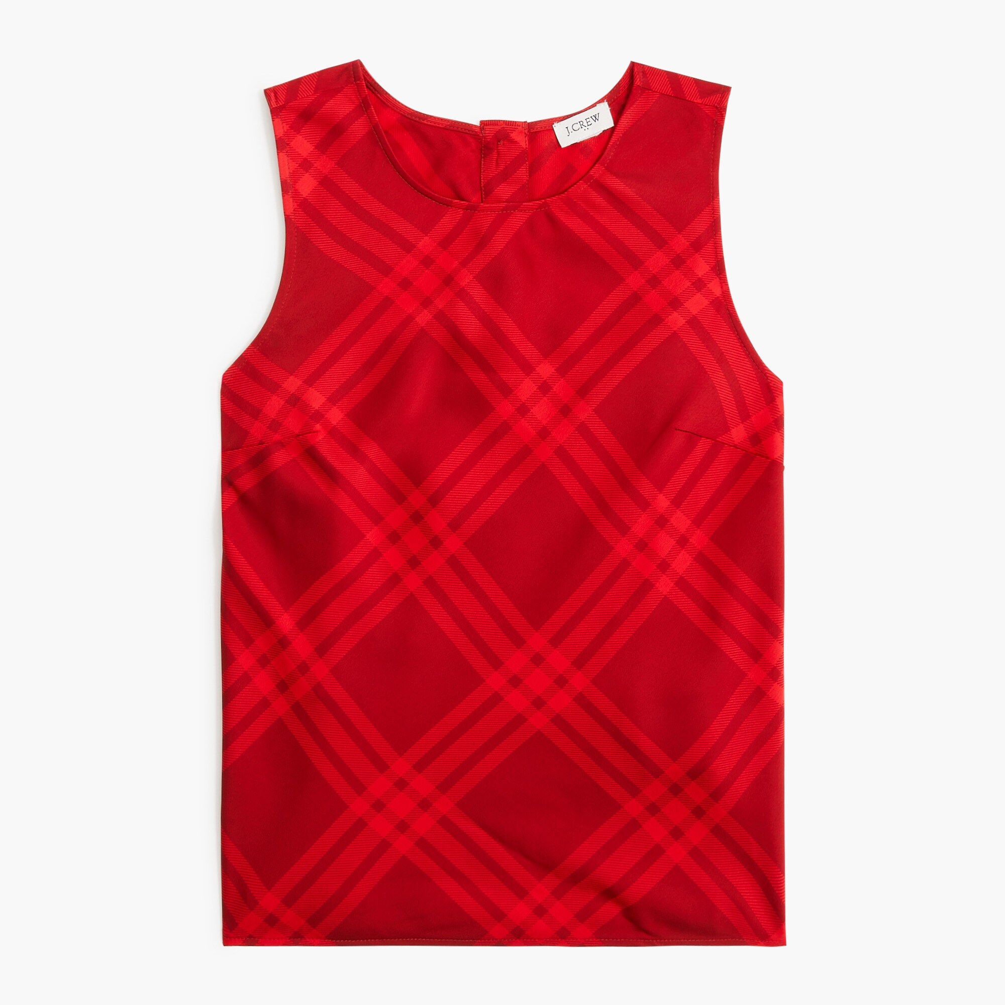 plaid sleeveless top for women