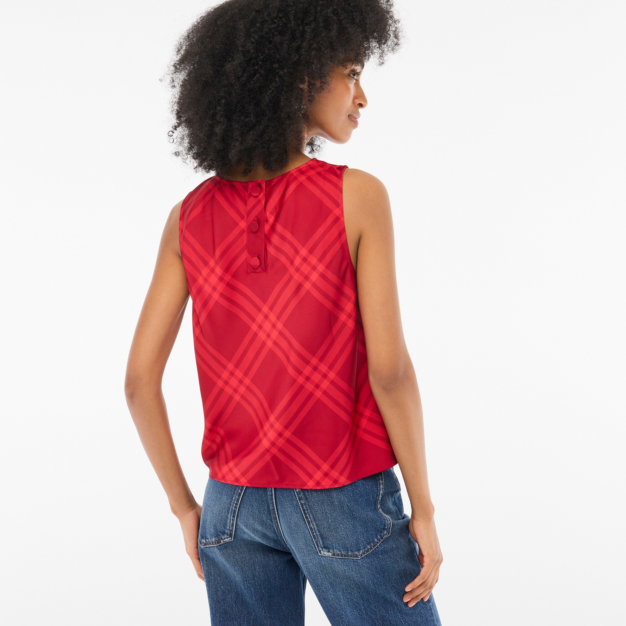 Plaid sleeveless top