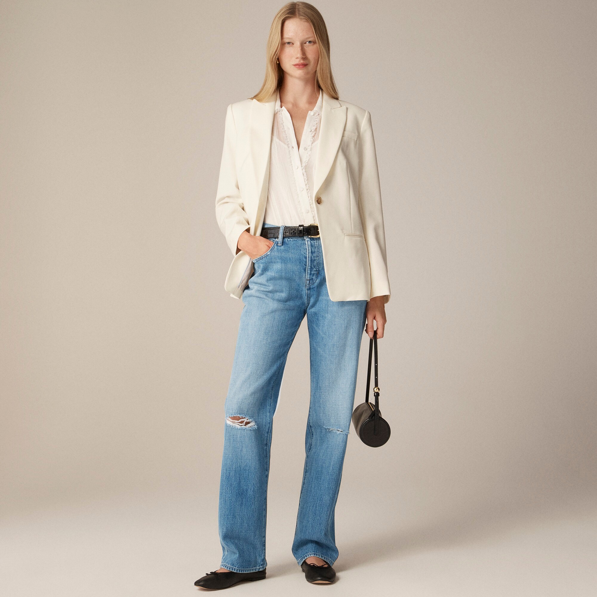 Slouchy distressed jean