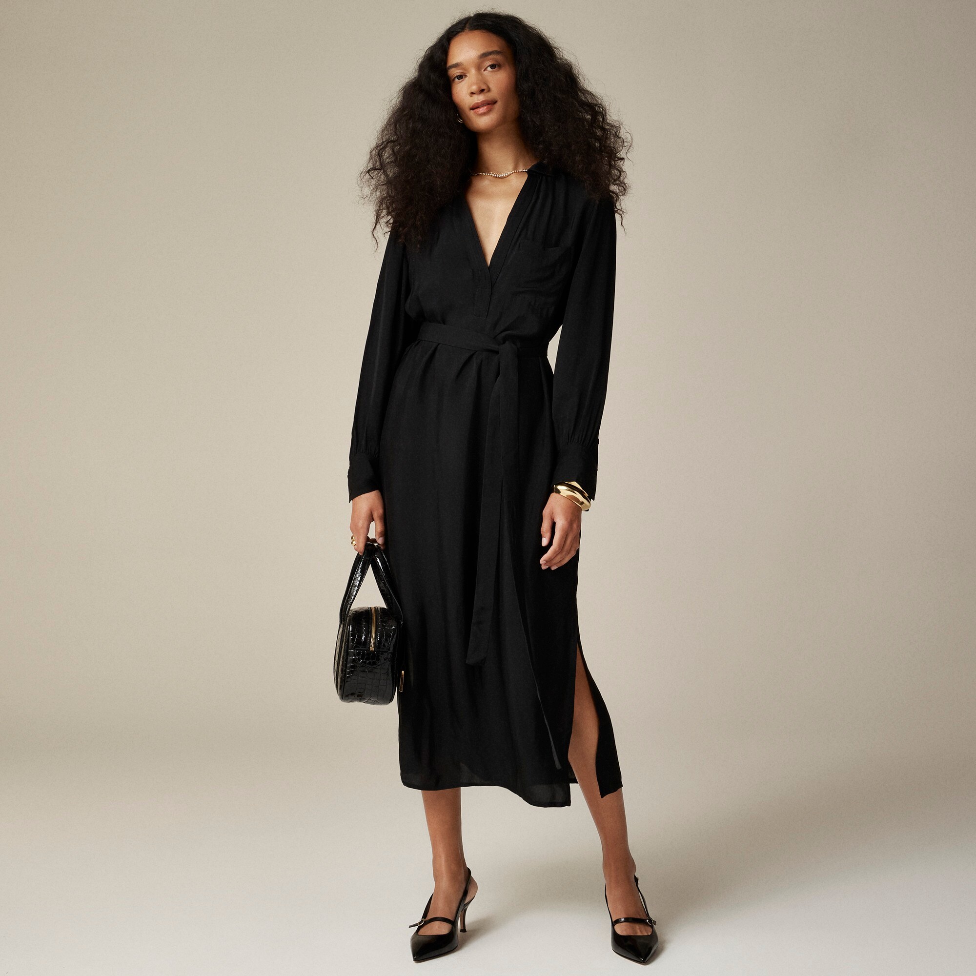 Bungalow dress in drapey viscose twill