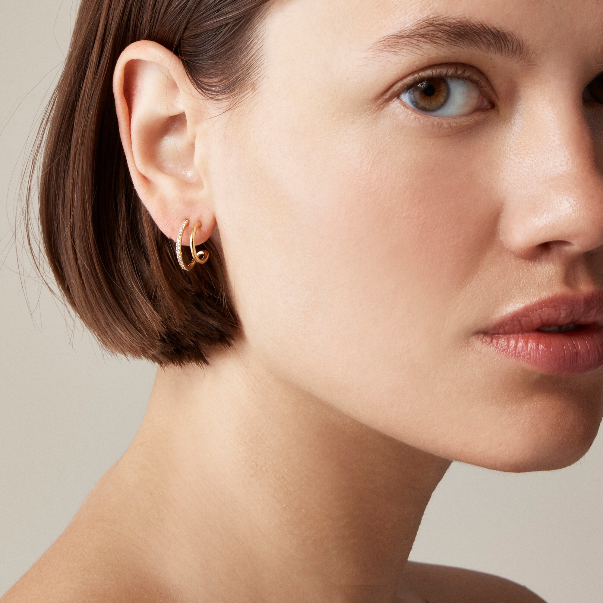 womens Cubic zirconia celestial earrings set-of-three