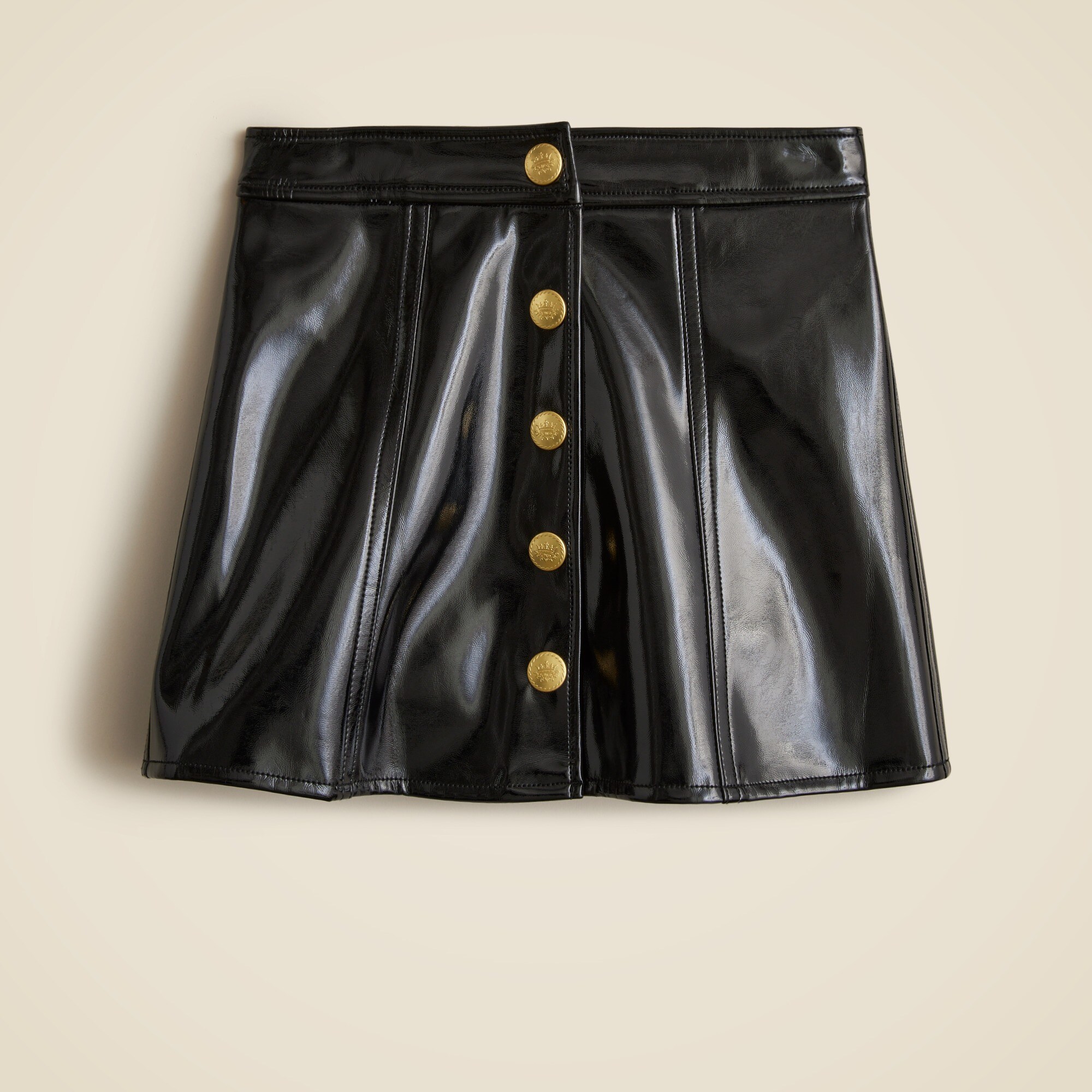 J.Crew Girls Faux Patent Leather Mini Skirt For Girls