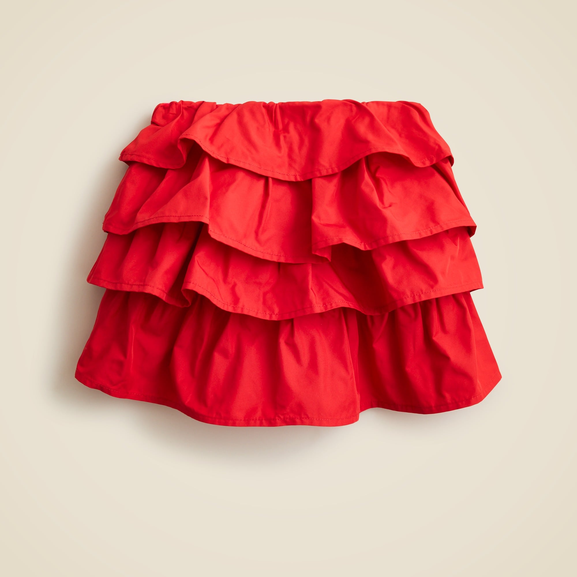 Girls' tiered taffeta skirt