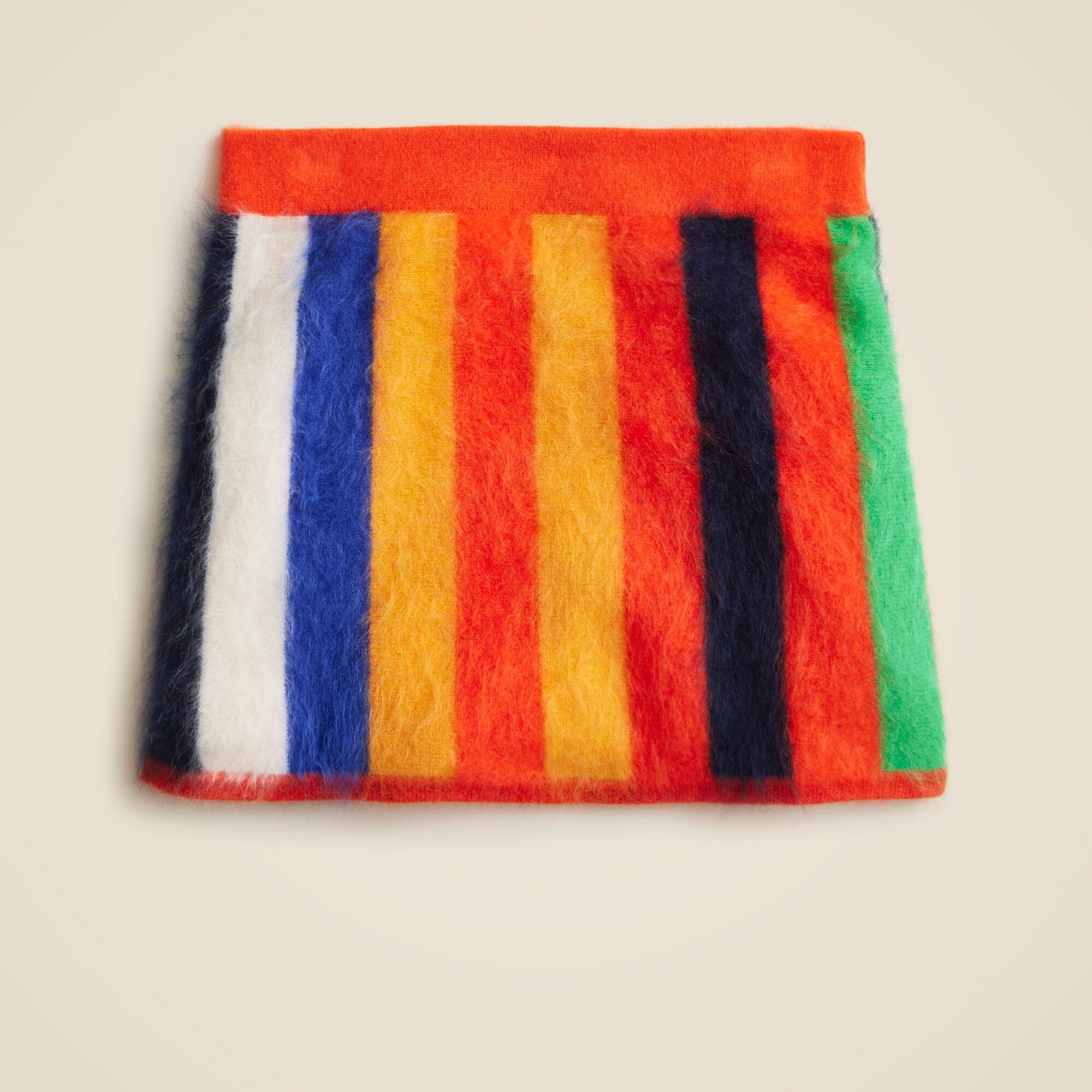 Christopher John Rogers X Crewcuts kids' brushed cashmere mini skirt in multistripe