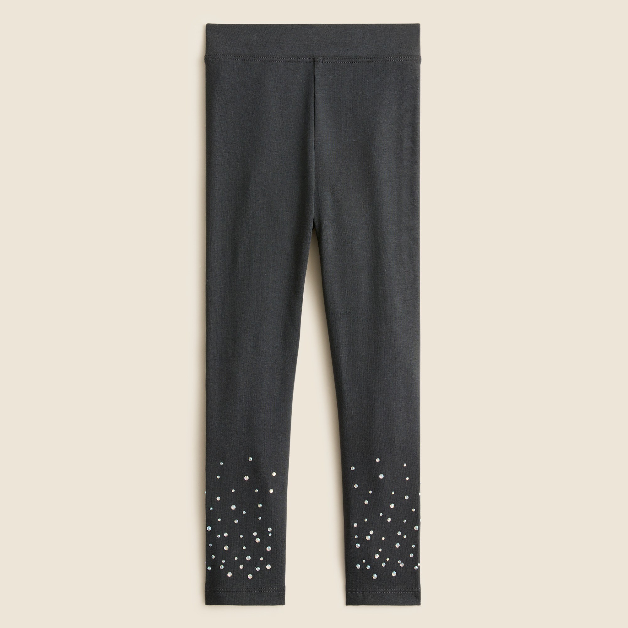 Girls' everyday leggings with hotfix crystals