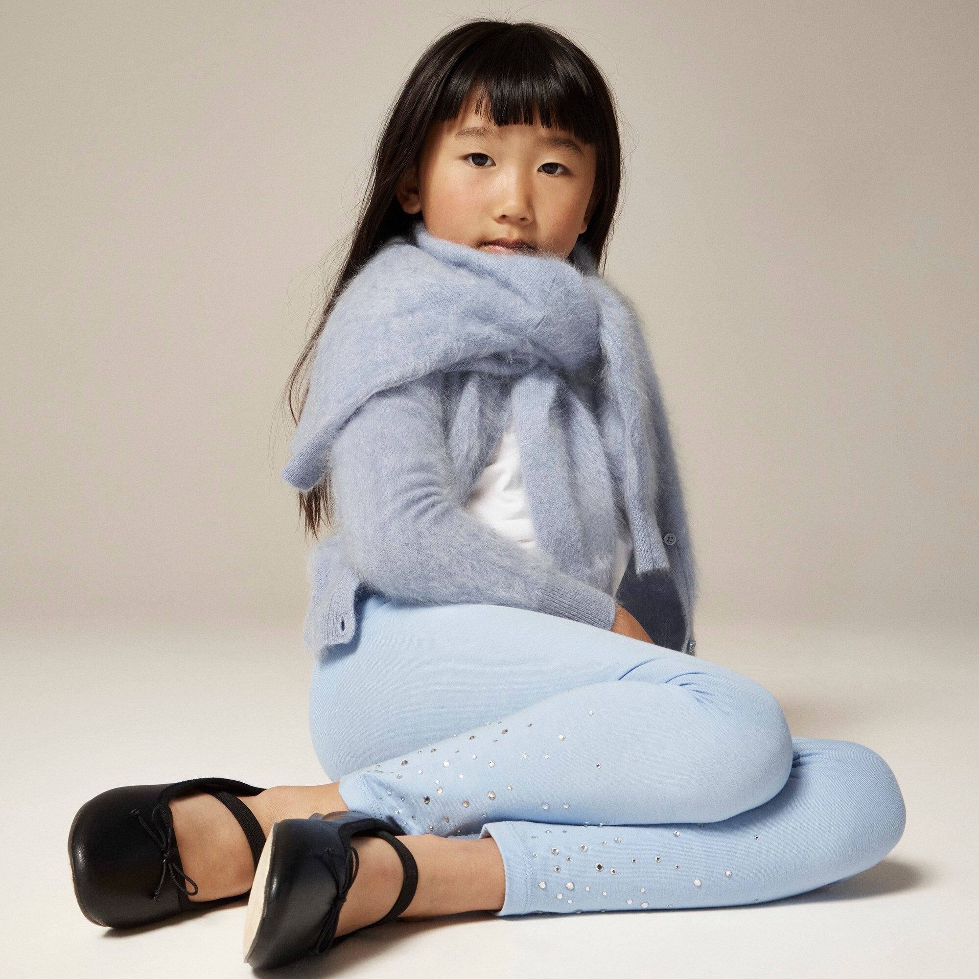  Girls' everyday leggings with hotfix crystals