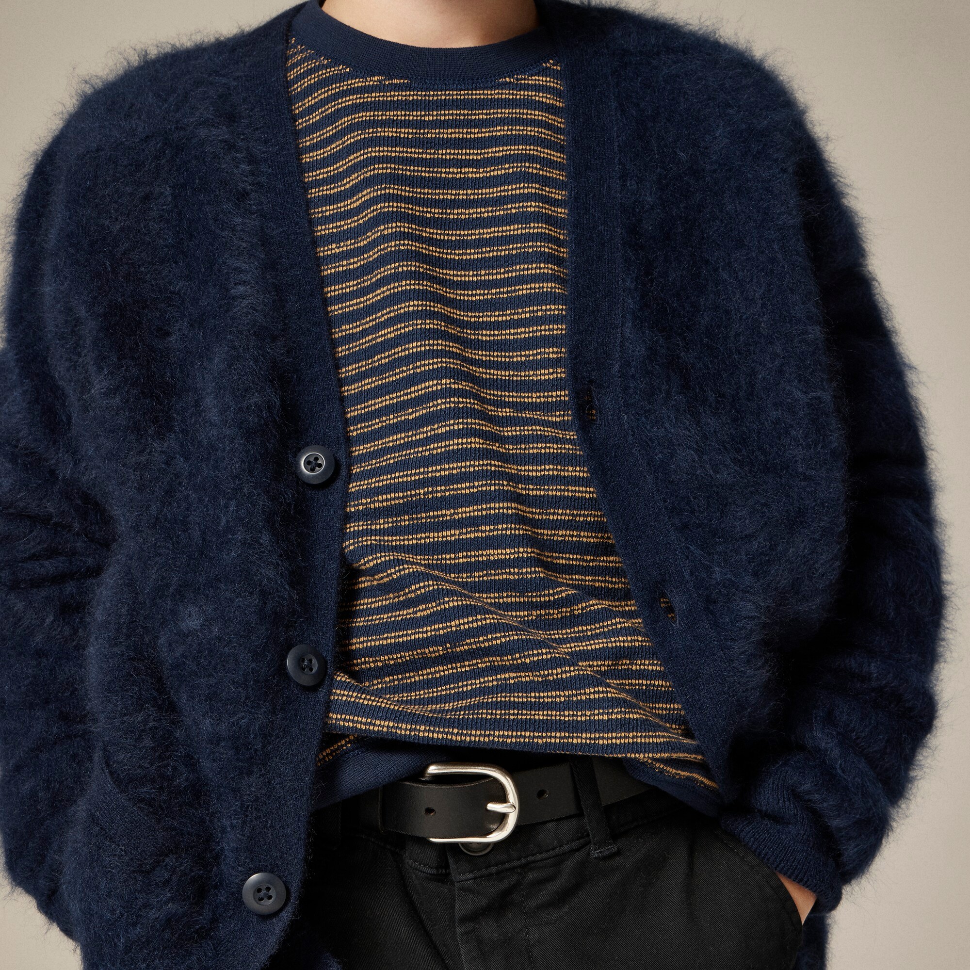Boys' long-sleeve sweater T-shirt in stripe
