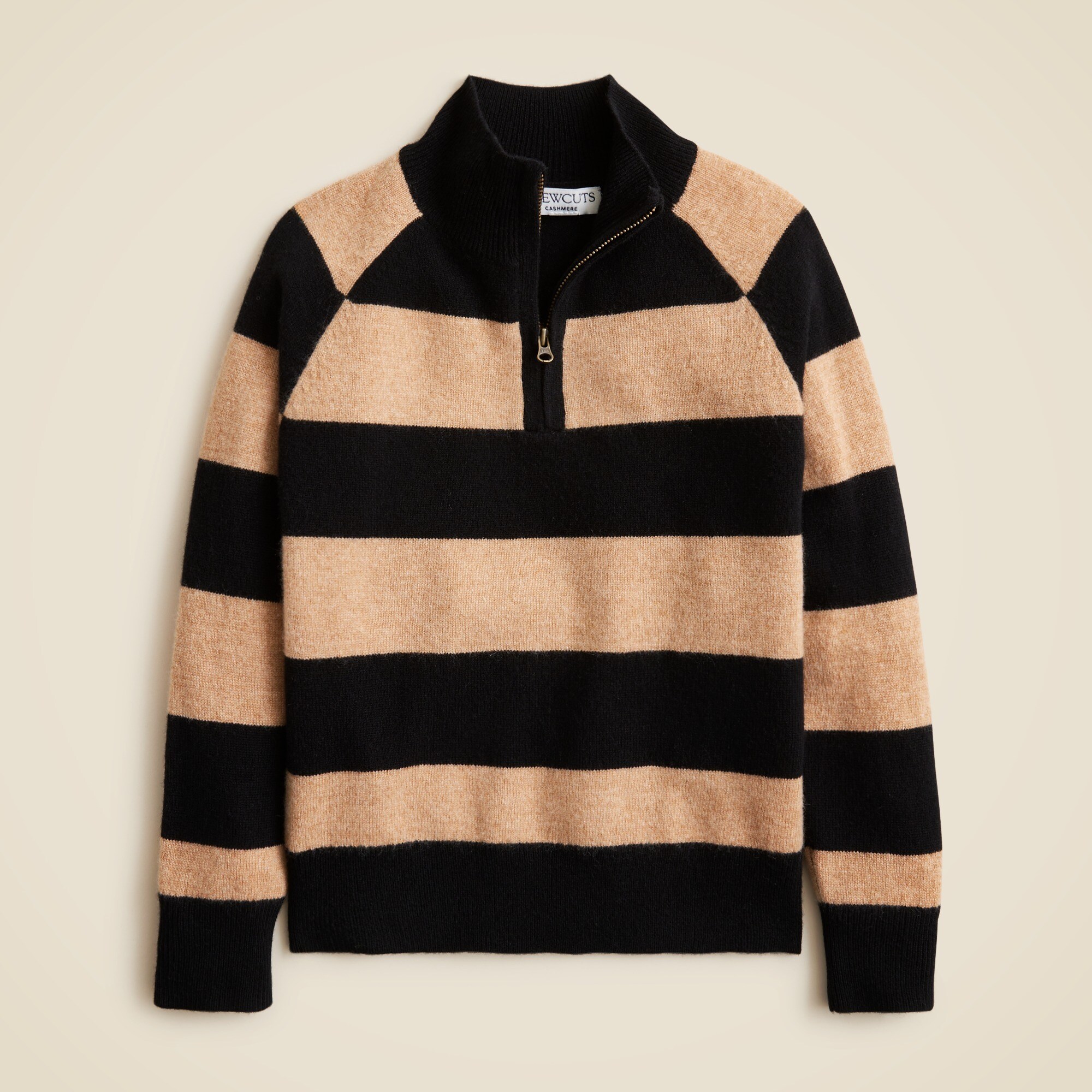 Kids' cashmere half-zip pullover sweater
