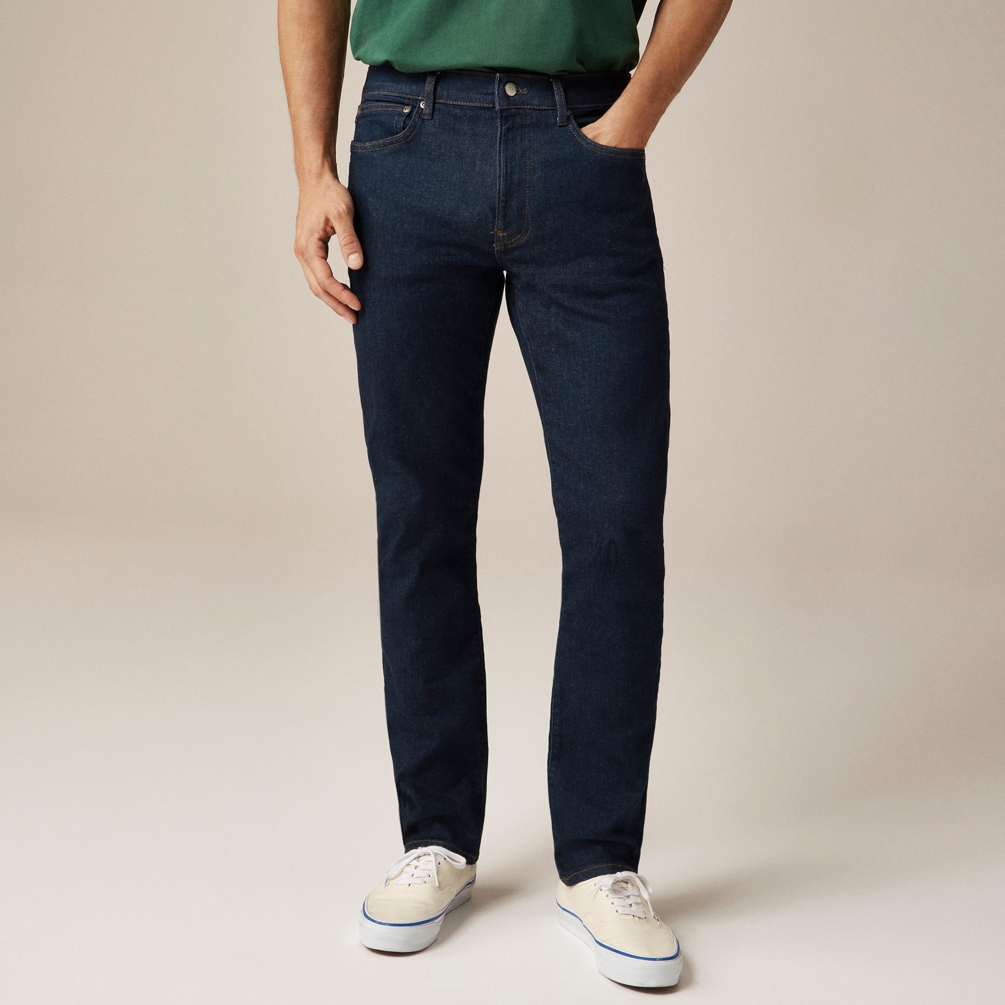  770&trade; Straight-fit stretch jean in aged indigo wash