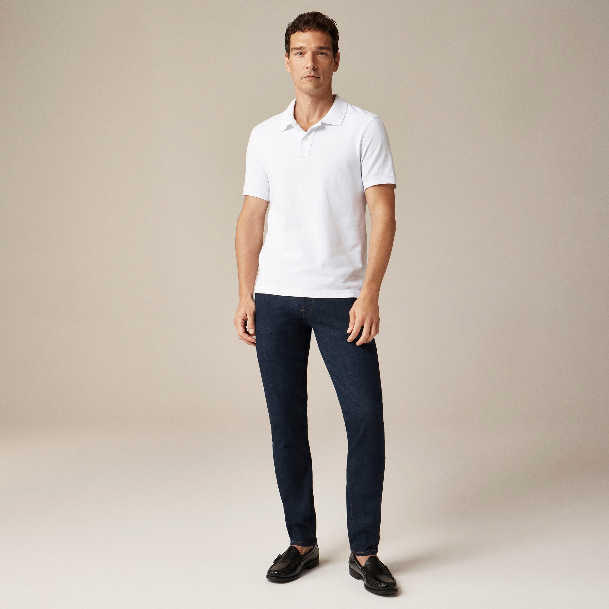484 Slim-fit stretch jean in aged indigo wash