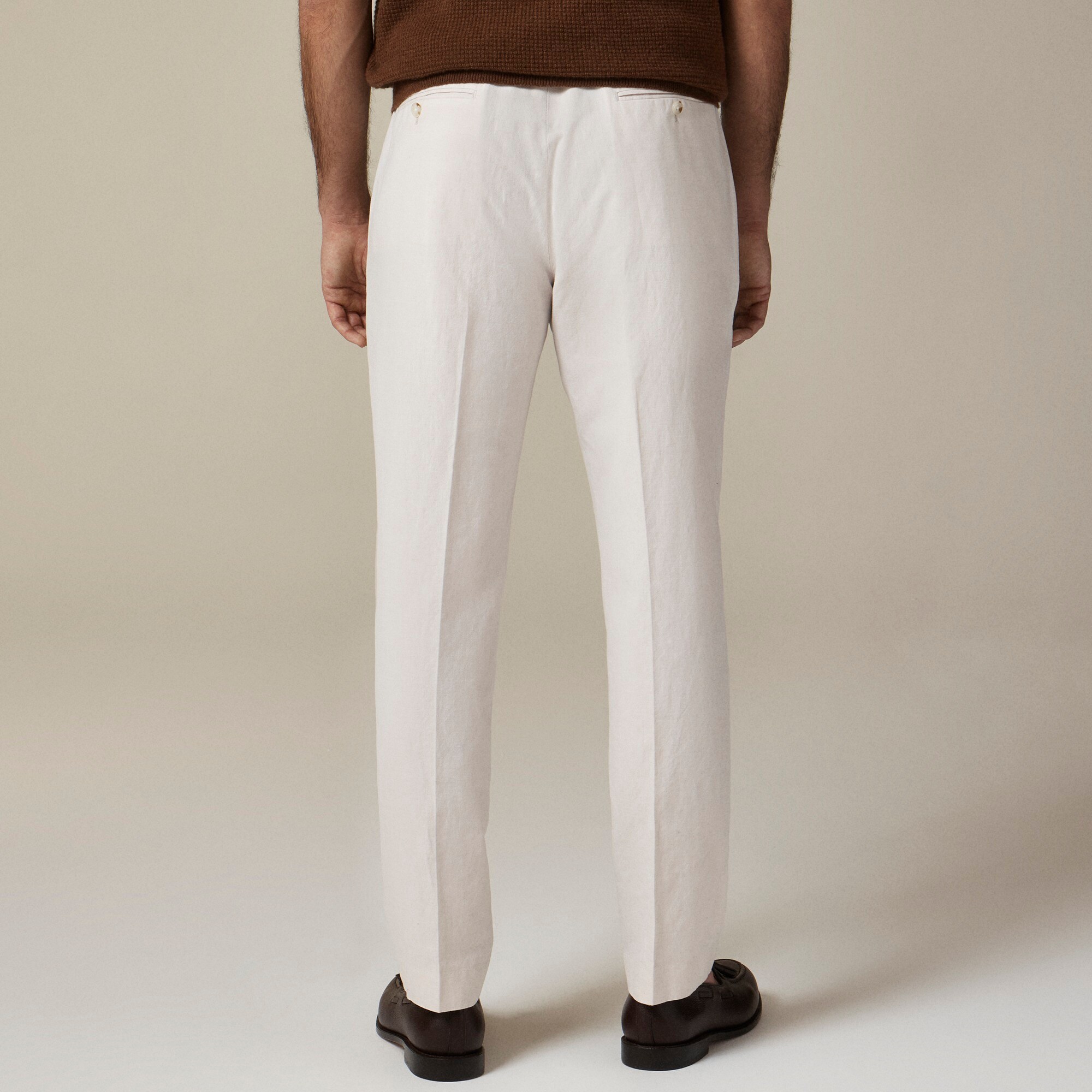 Crosby Classic-fit suit pant in Irish cotton-linen blend