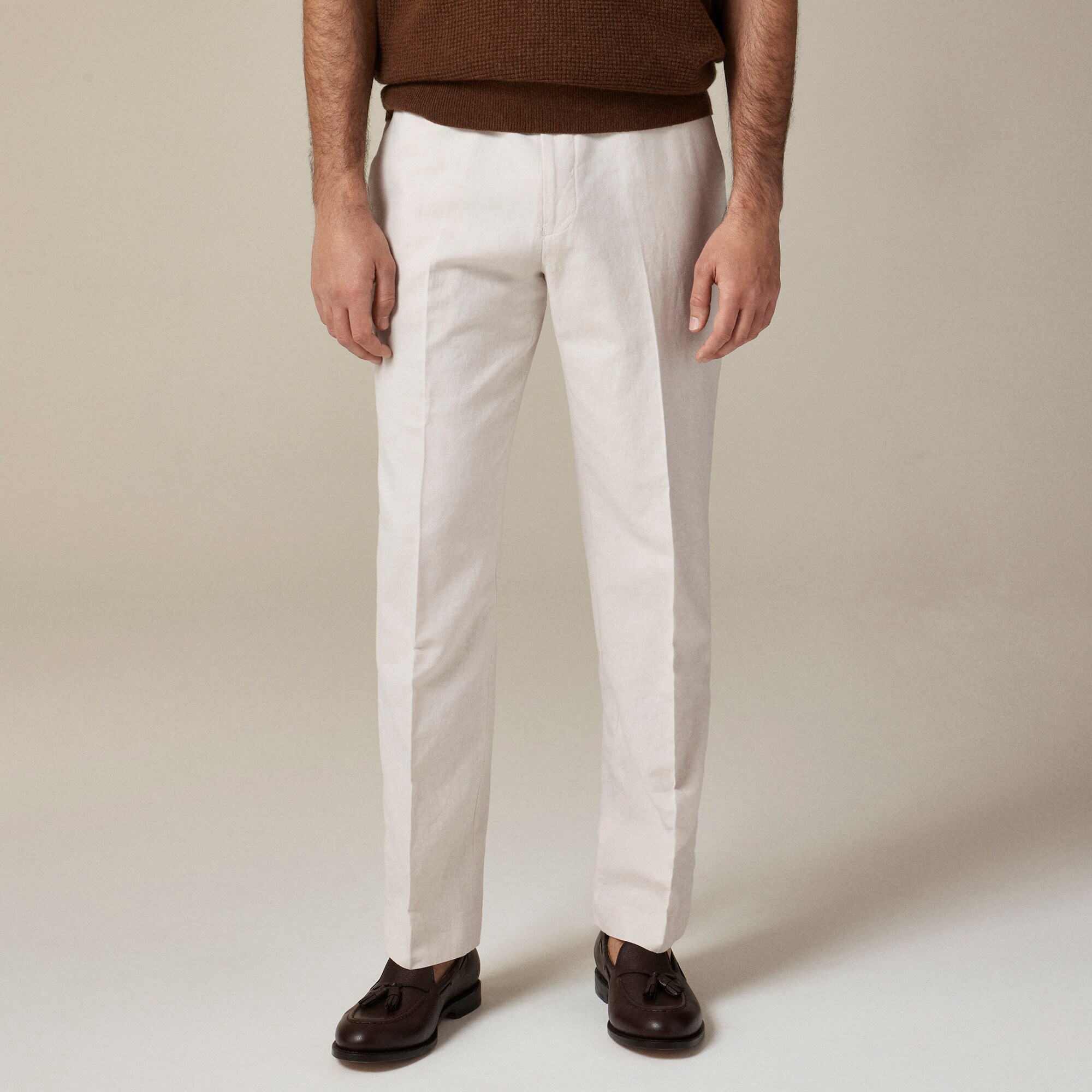 mens Crosby Classic-fit suit pant in Irish cotton-linen blend