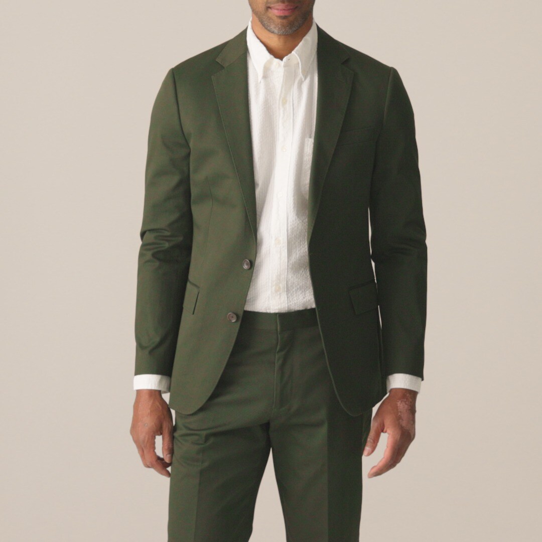 Ludlow Slim-fit suit jacket in Japanese cotton chino