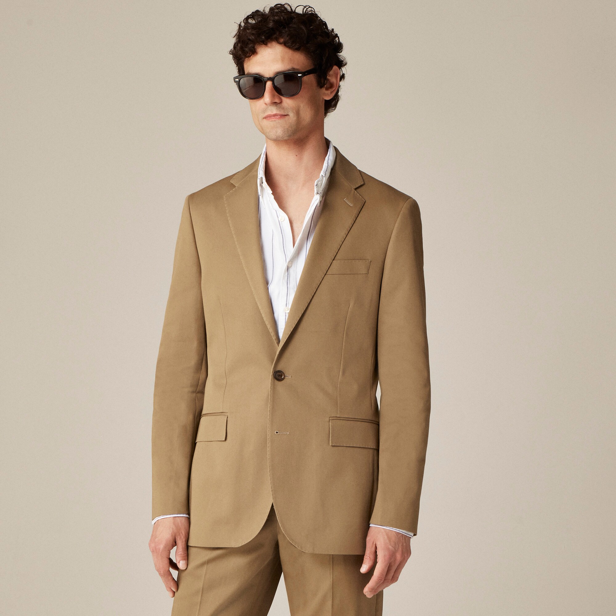 Ludlow Slim-fit suit jacket in Japanese cotton chino
