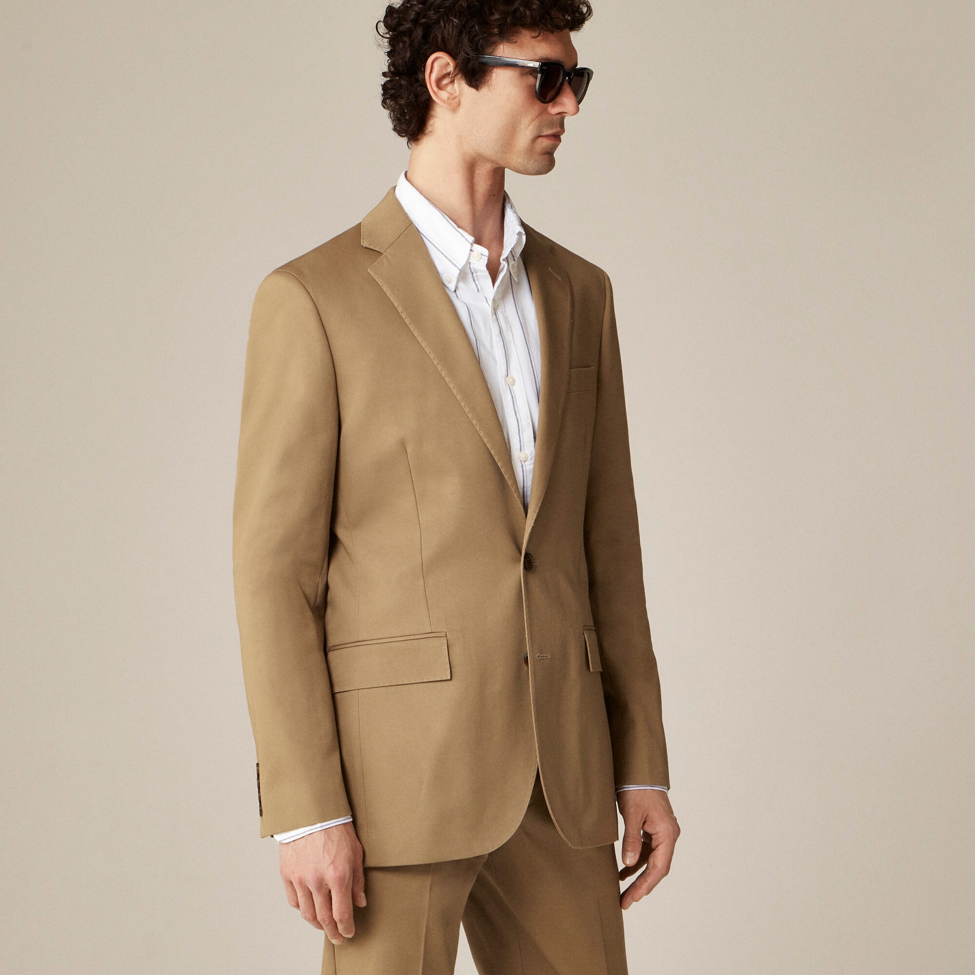 Ludlow Slim-fit suit jacket in Japanese cotton chino