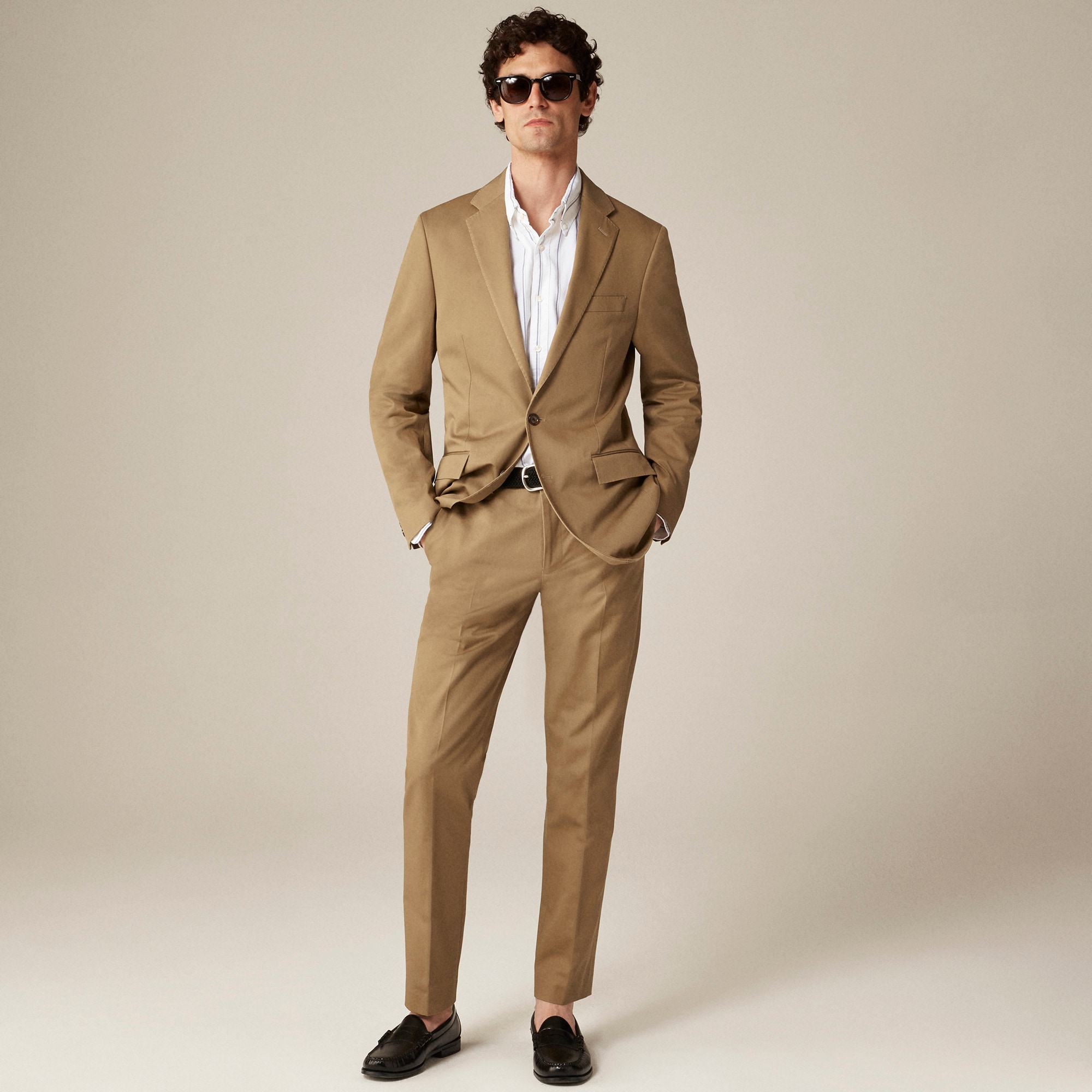 Ludlow Slim-fit suit jacket in Japanese cotton chino
