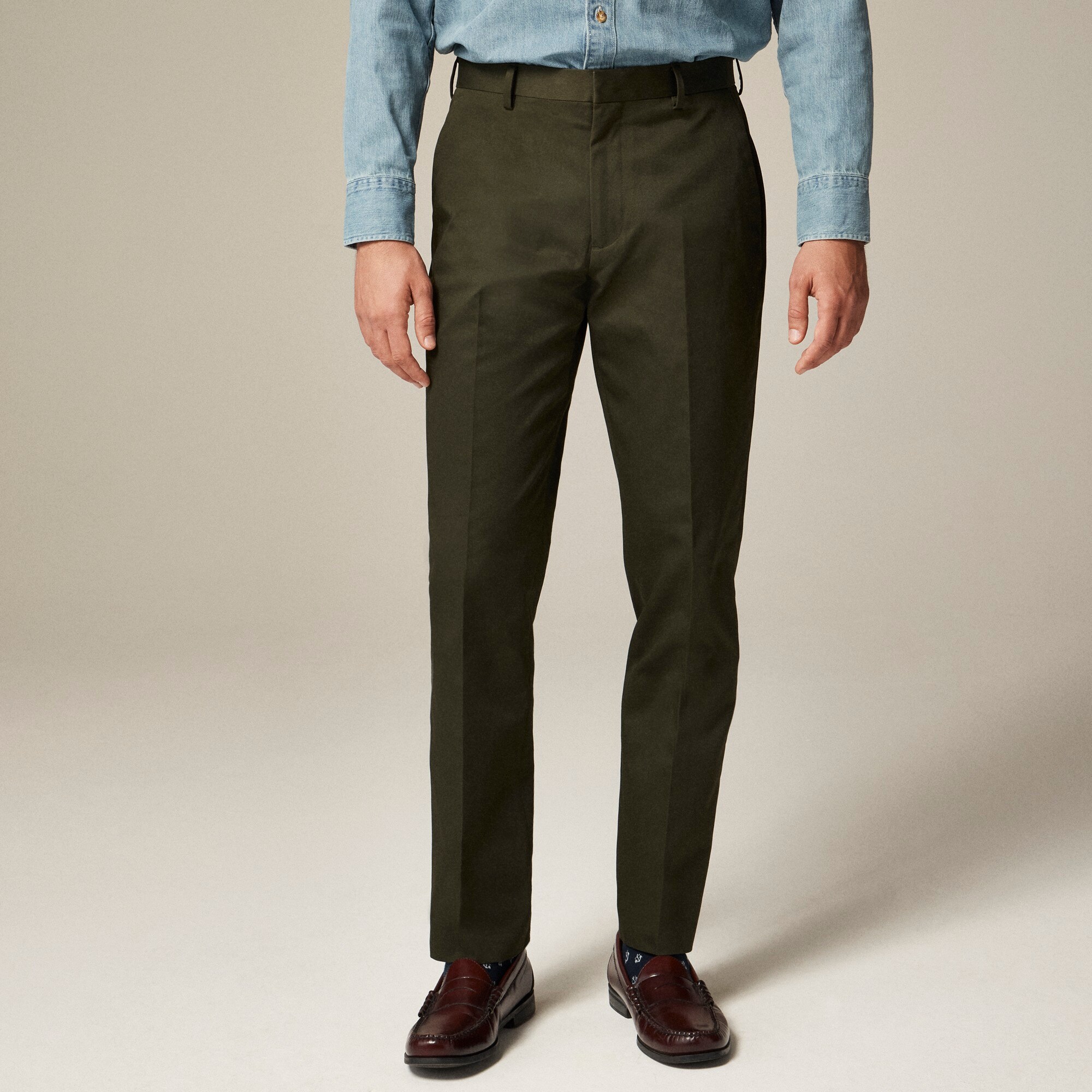 Ludlow Slim-fit suit pant in Japanese cotton chino