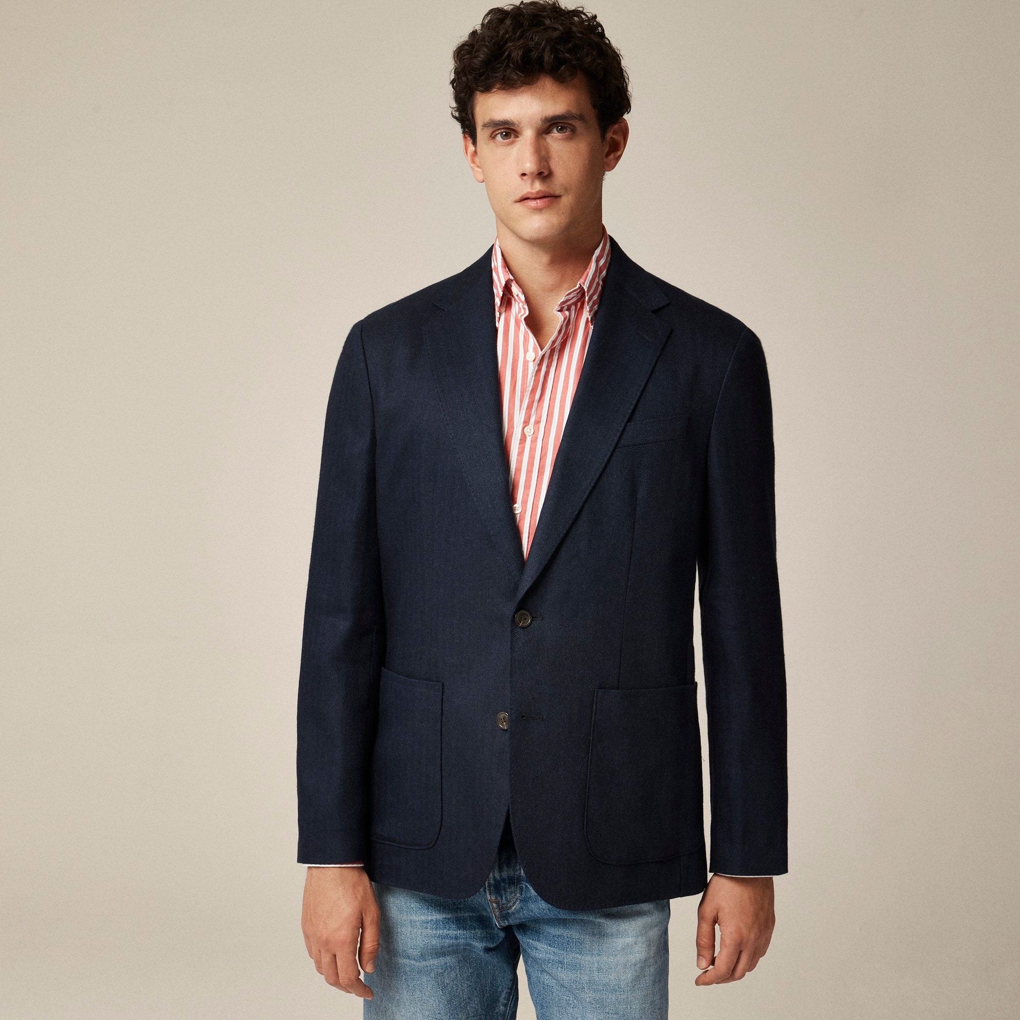 Crosby Classic-fit blazer in Irish linen-wool blend