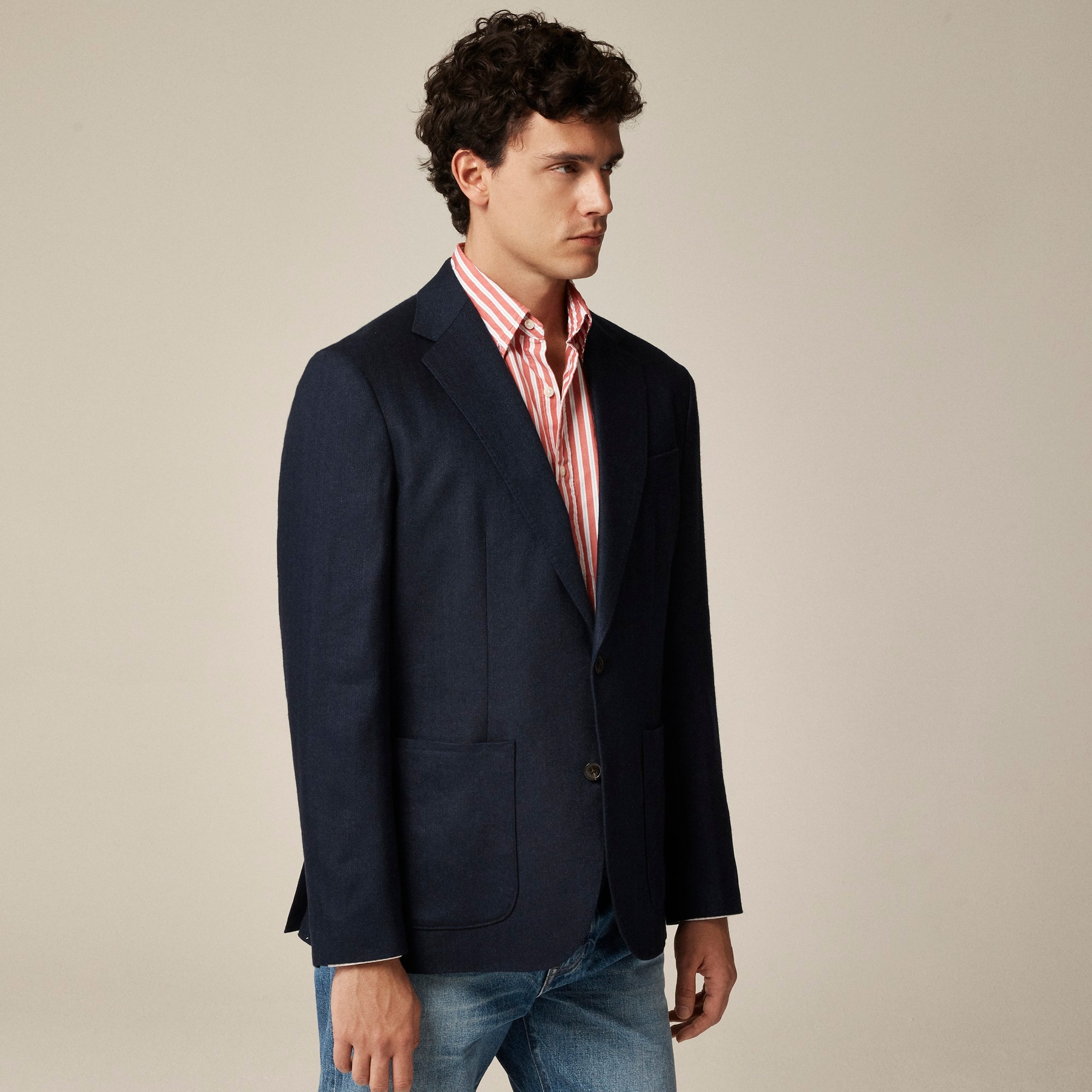 Crosby Classic-fit blazer in Irish linen-wool blend