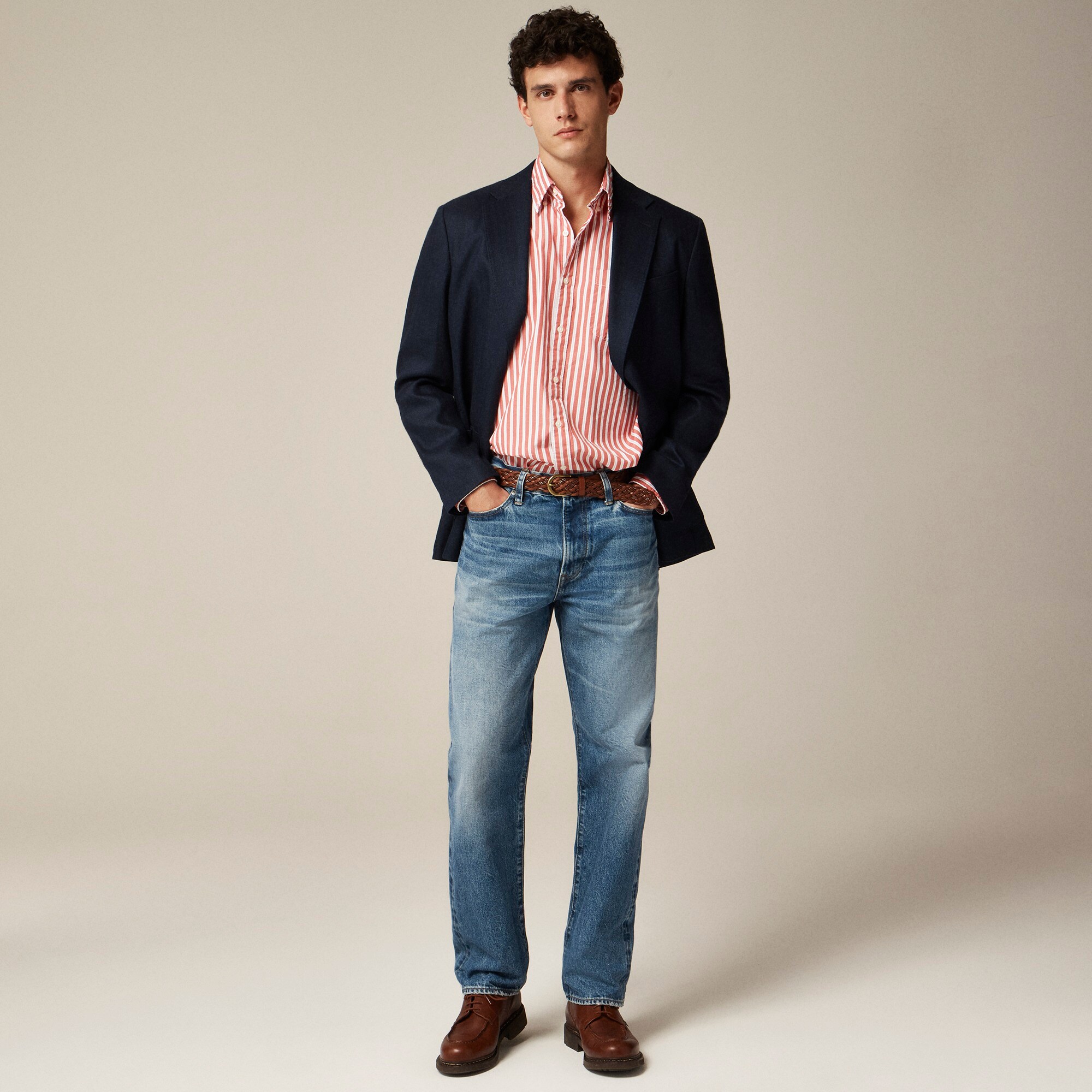 mens Crosby Classic-fit blazer in Irish linen-wool blend