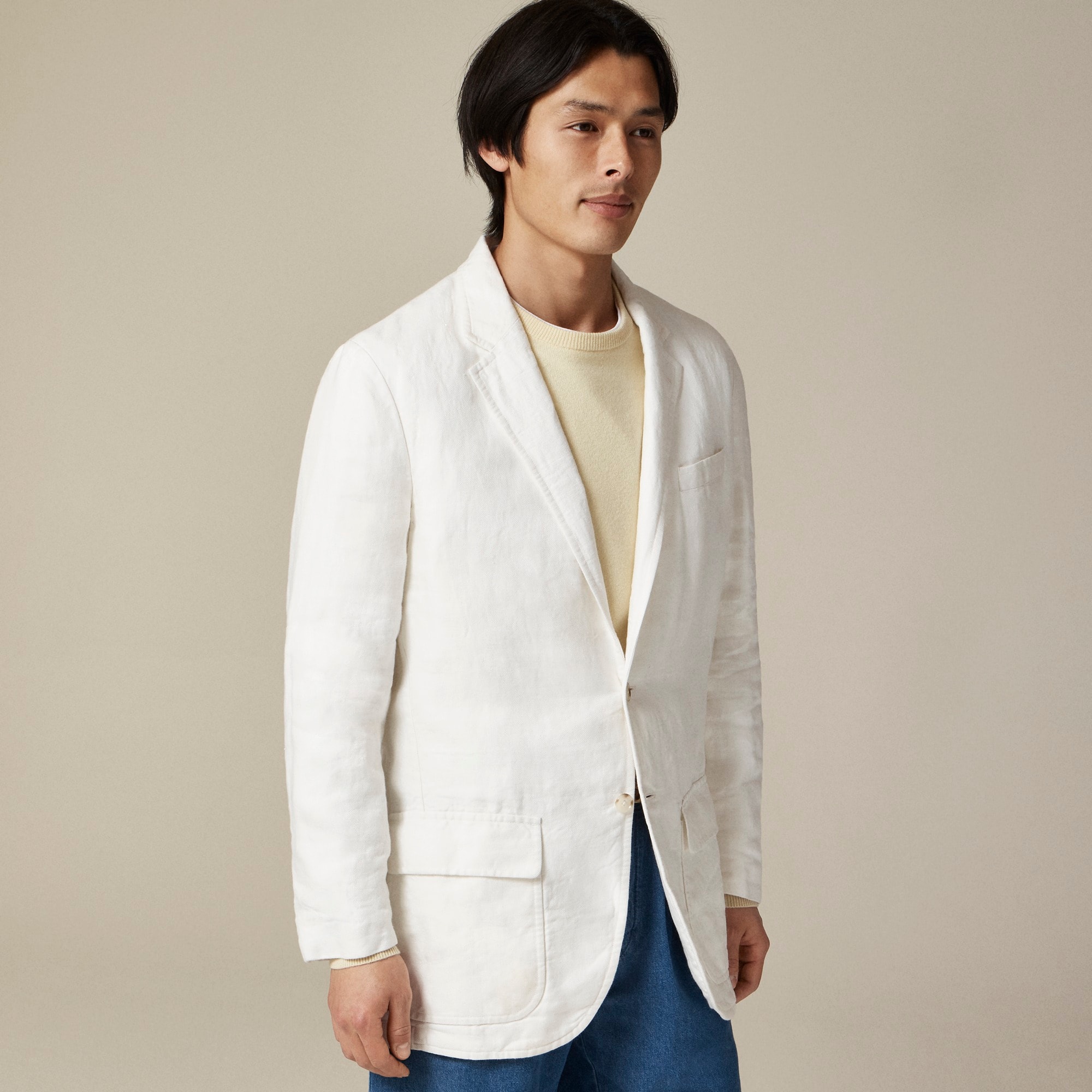 Big-fit suit jacket in Italian linen