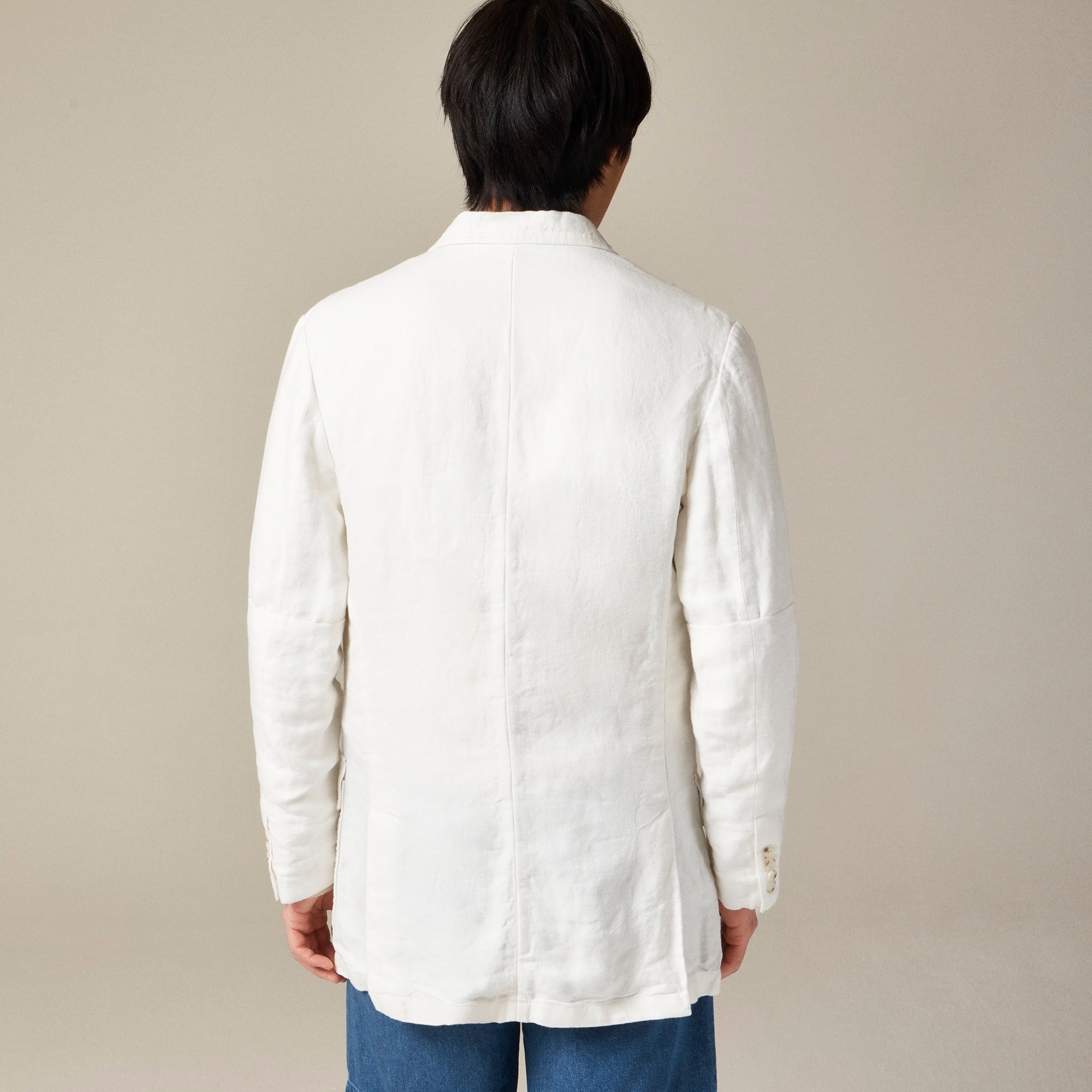 Big-fit suit jacket in Italian linen