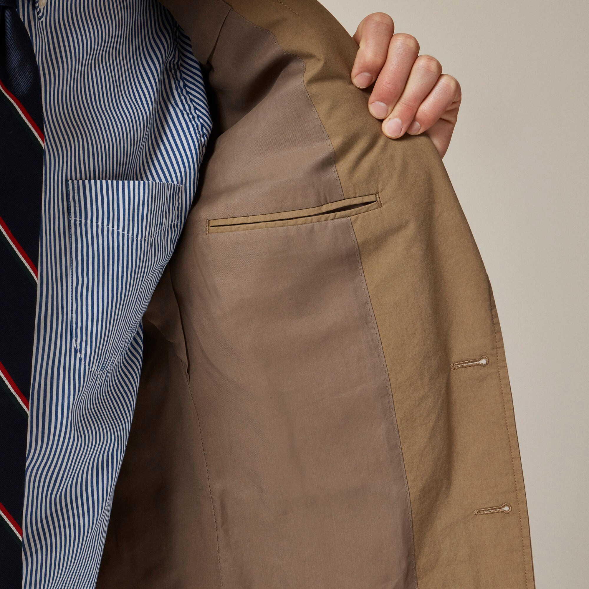 Relaxed-fit suit jacket in cotton poplin