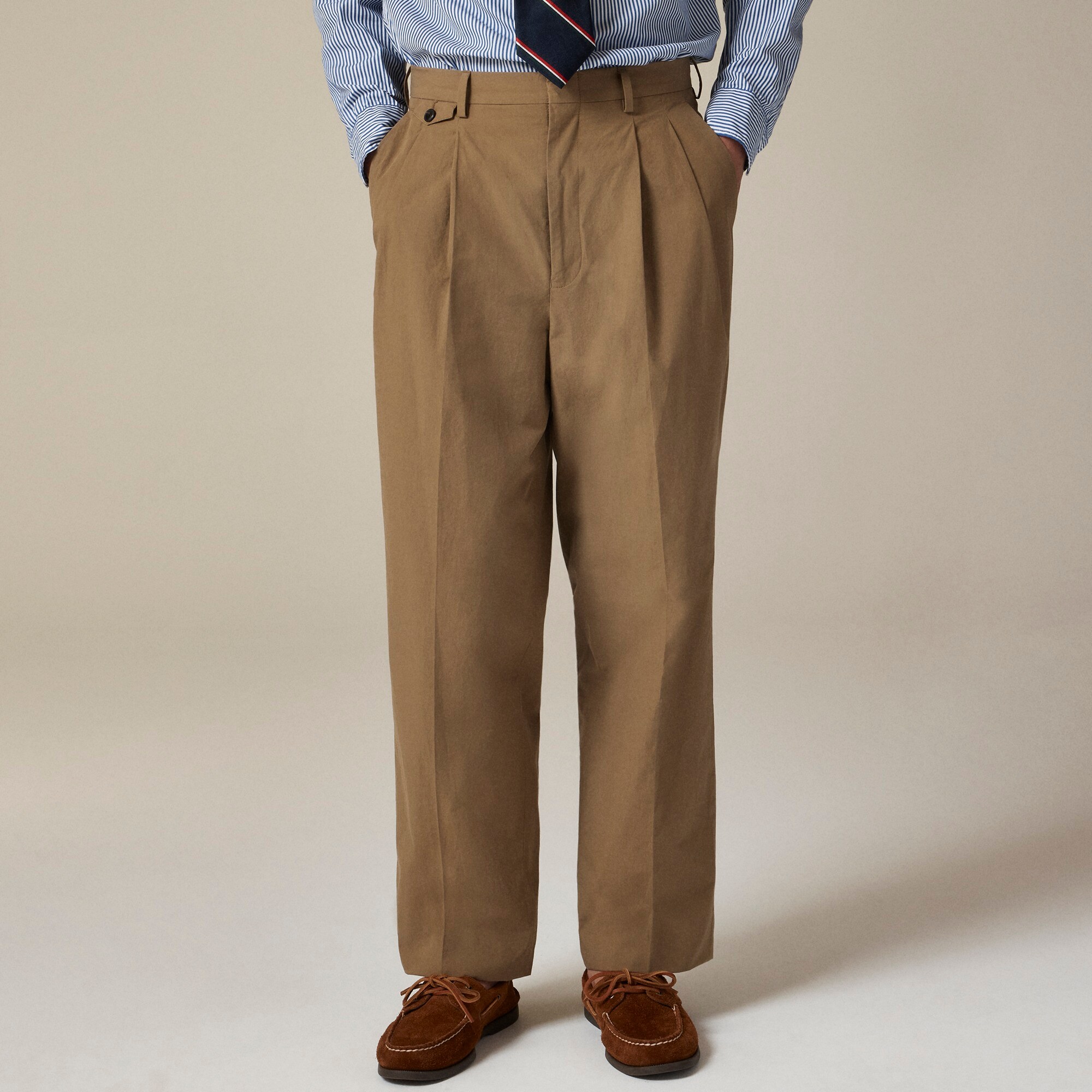 Relaxed-fit suit pant in cotton poplin