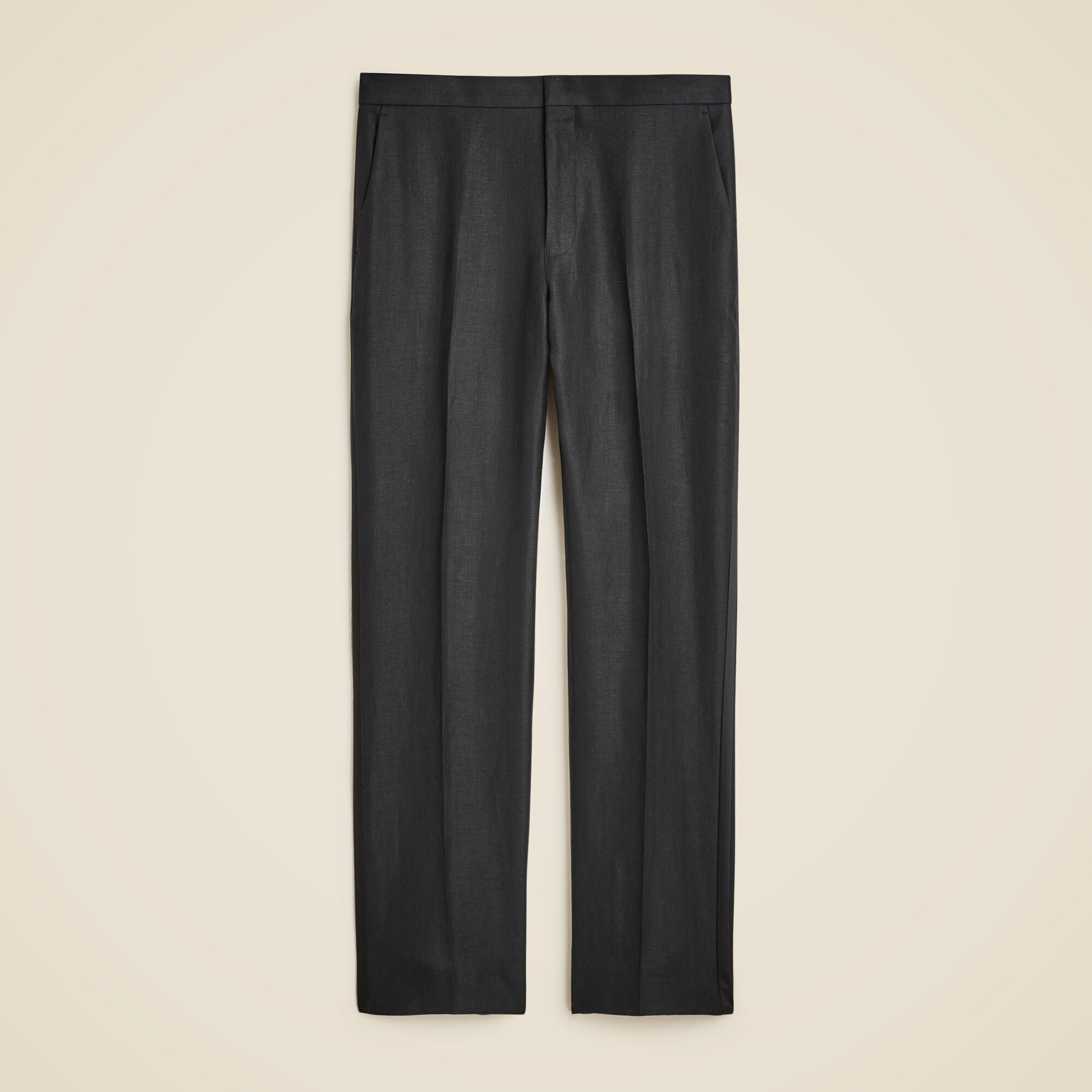 mens Crosby Classic-fit tuxedo pant in linen herringbone