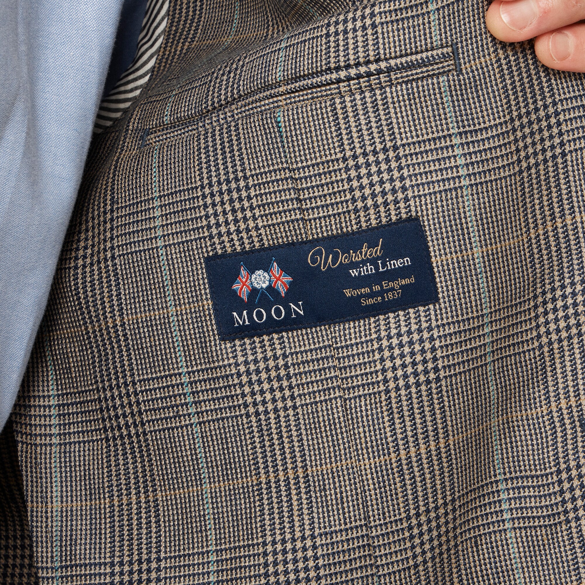 Blazer in English wool-linen blend