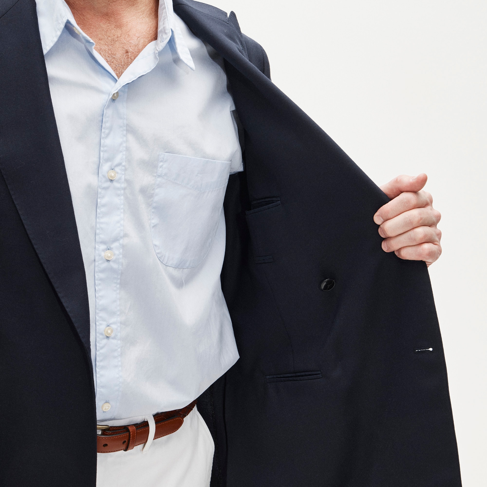 Double-breasted captain's blazer in English wool