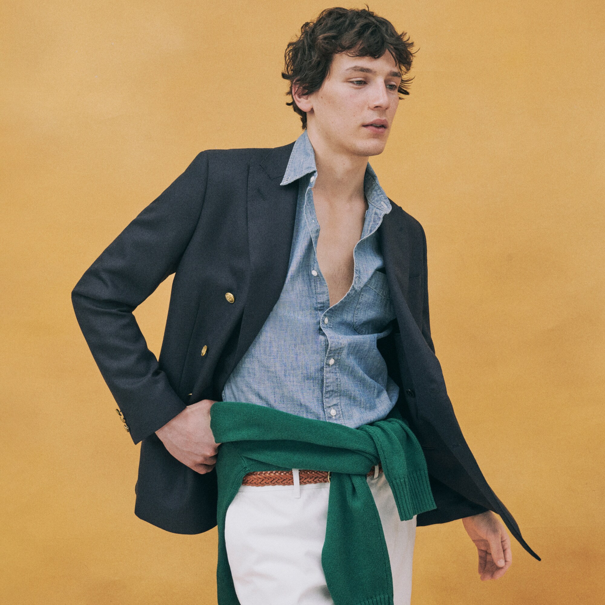 Double-breasted Blazer In English Wool For Men | J.Crew