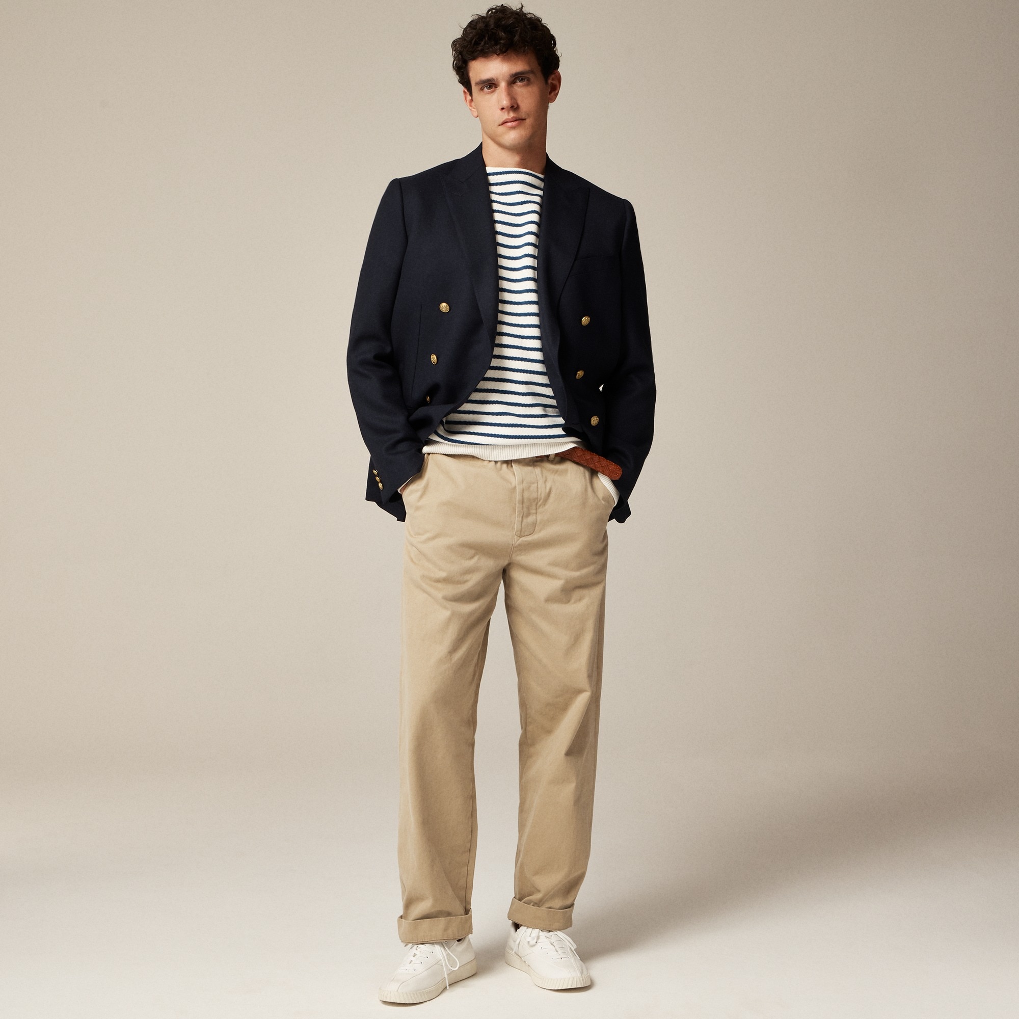 mens Double-breasted captain's blazer in English wool