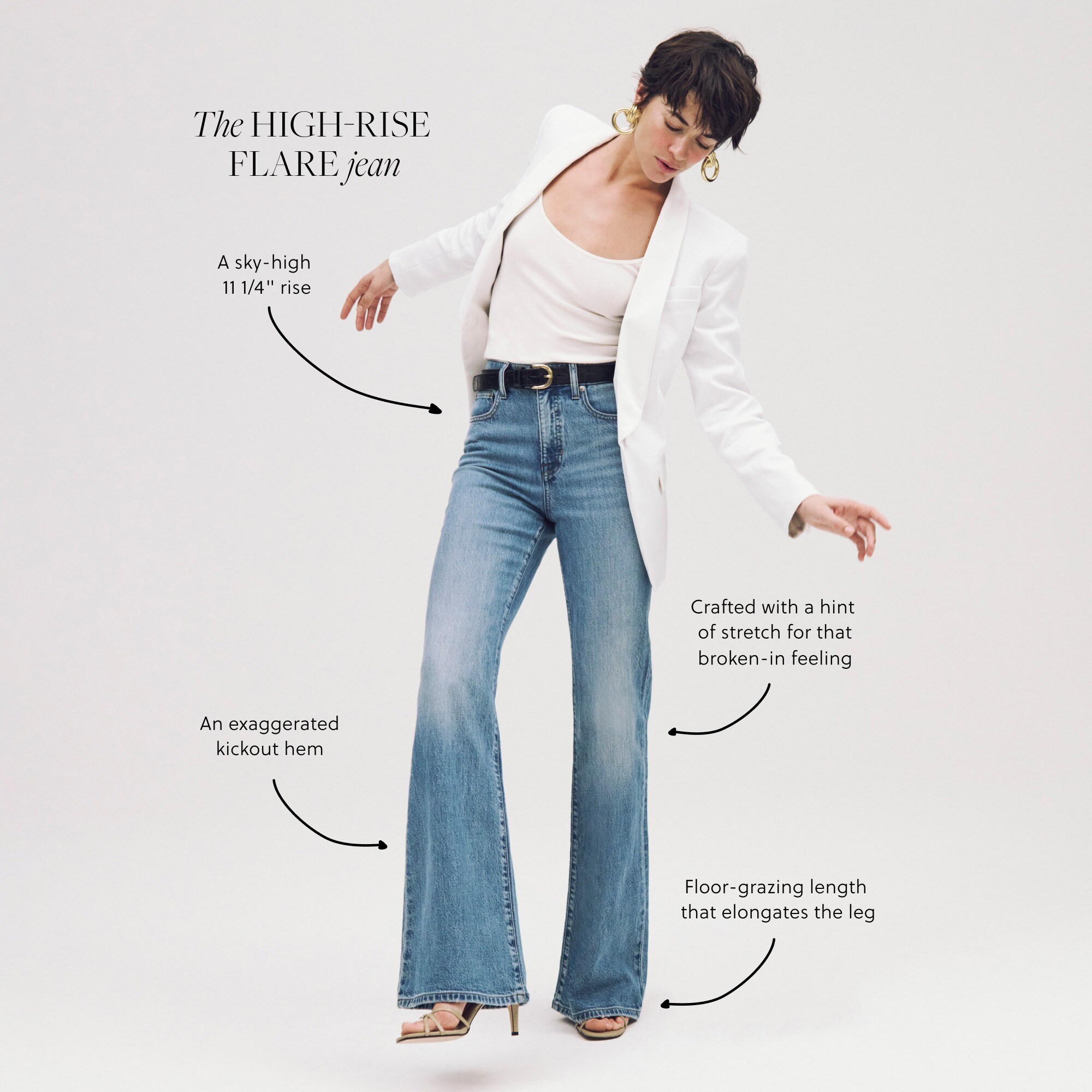 High-rise flare jean
