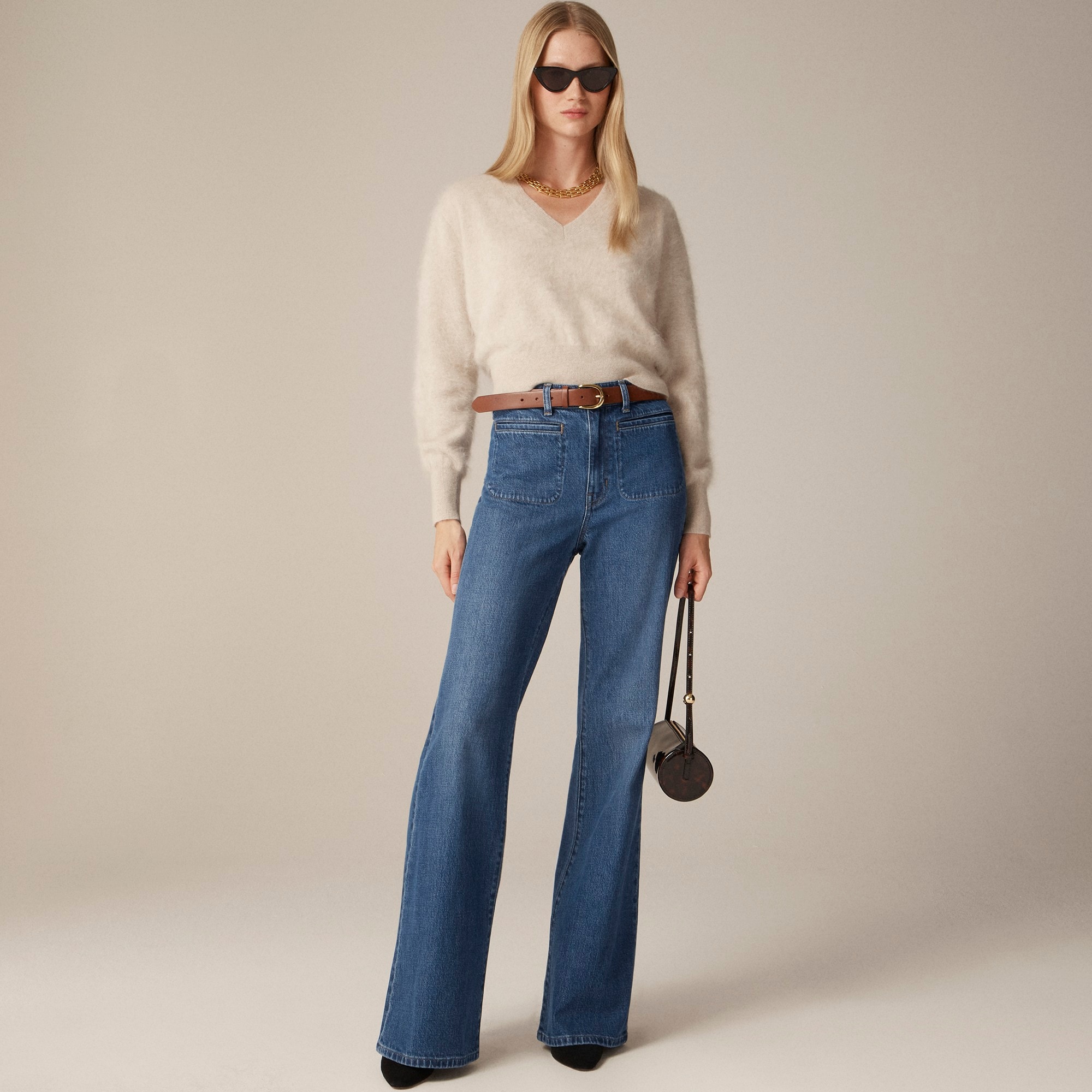 High-rise flare jean