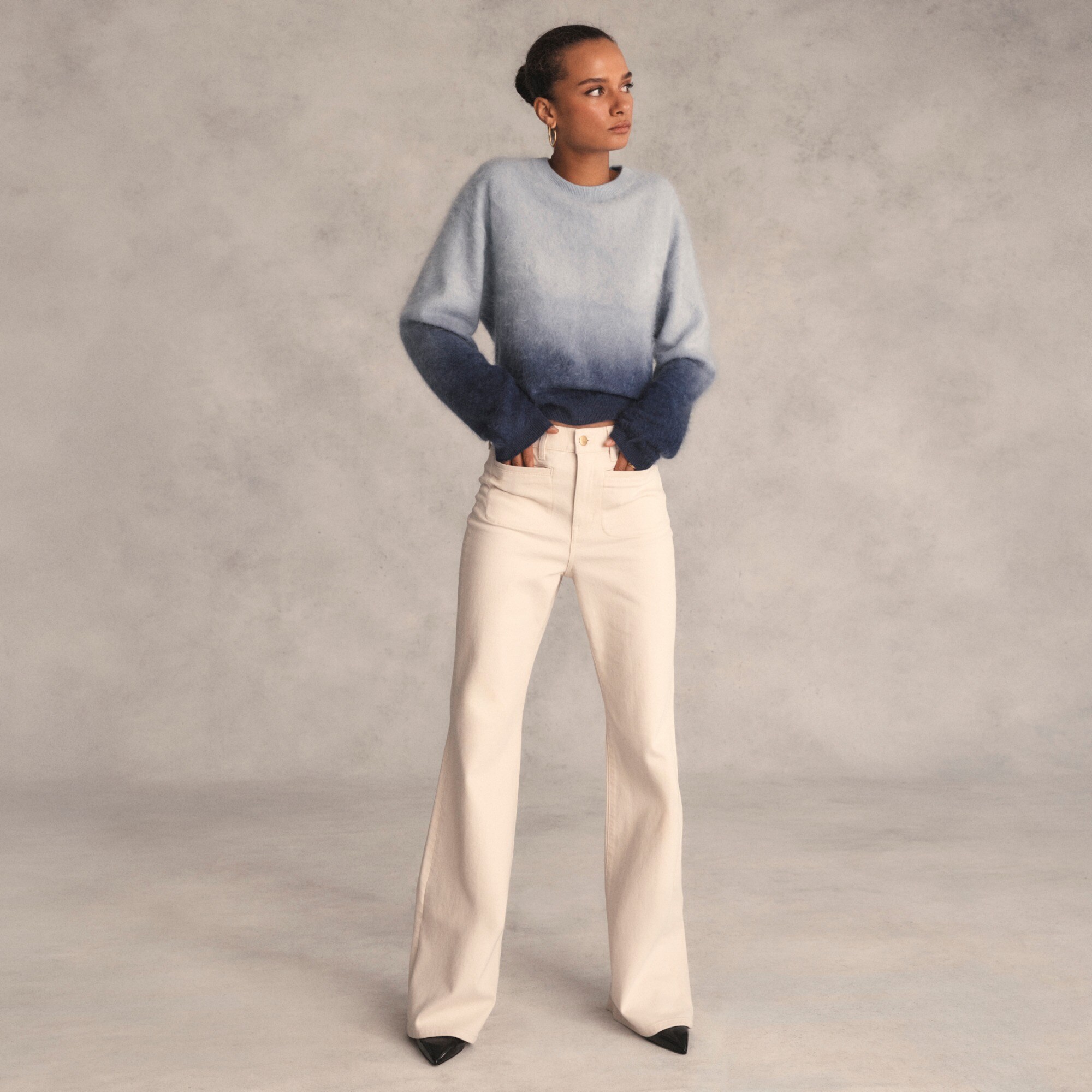 High-rise flare jean