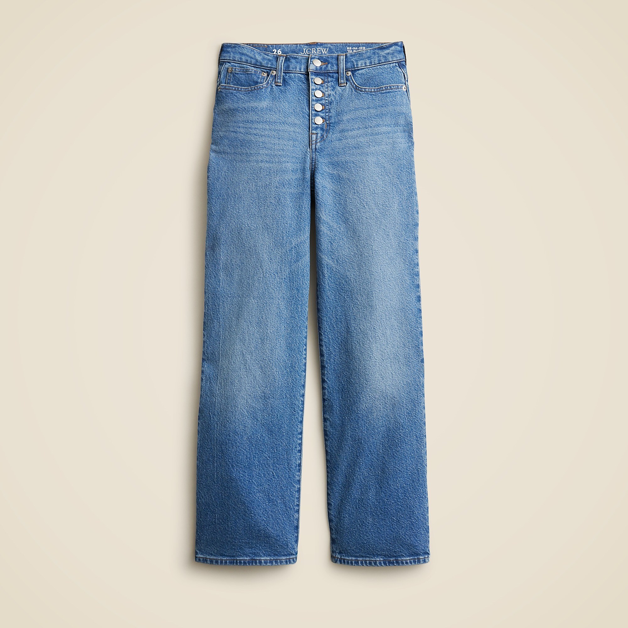 Slim-wide jean with button-fly