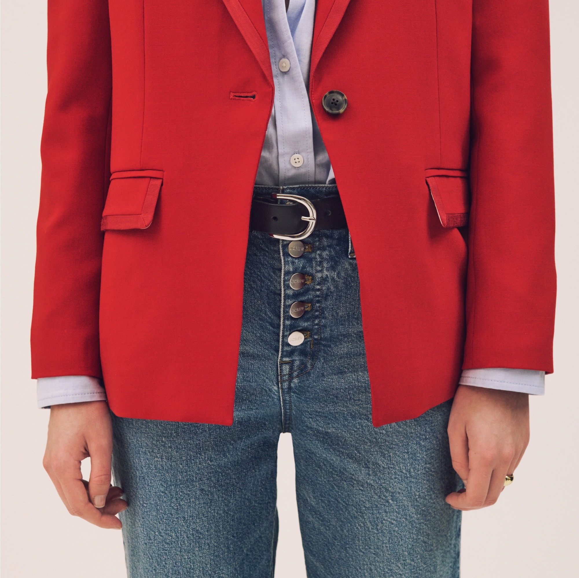Slim-wide jean with button-fly