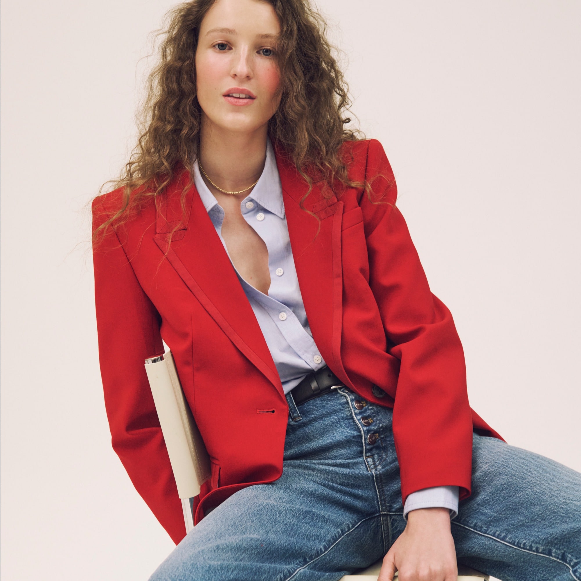 Slim-wide jean with button-fly
