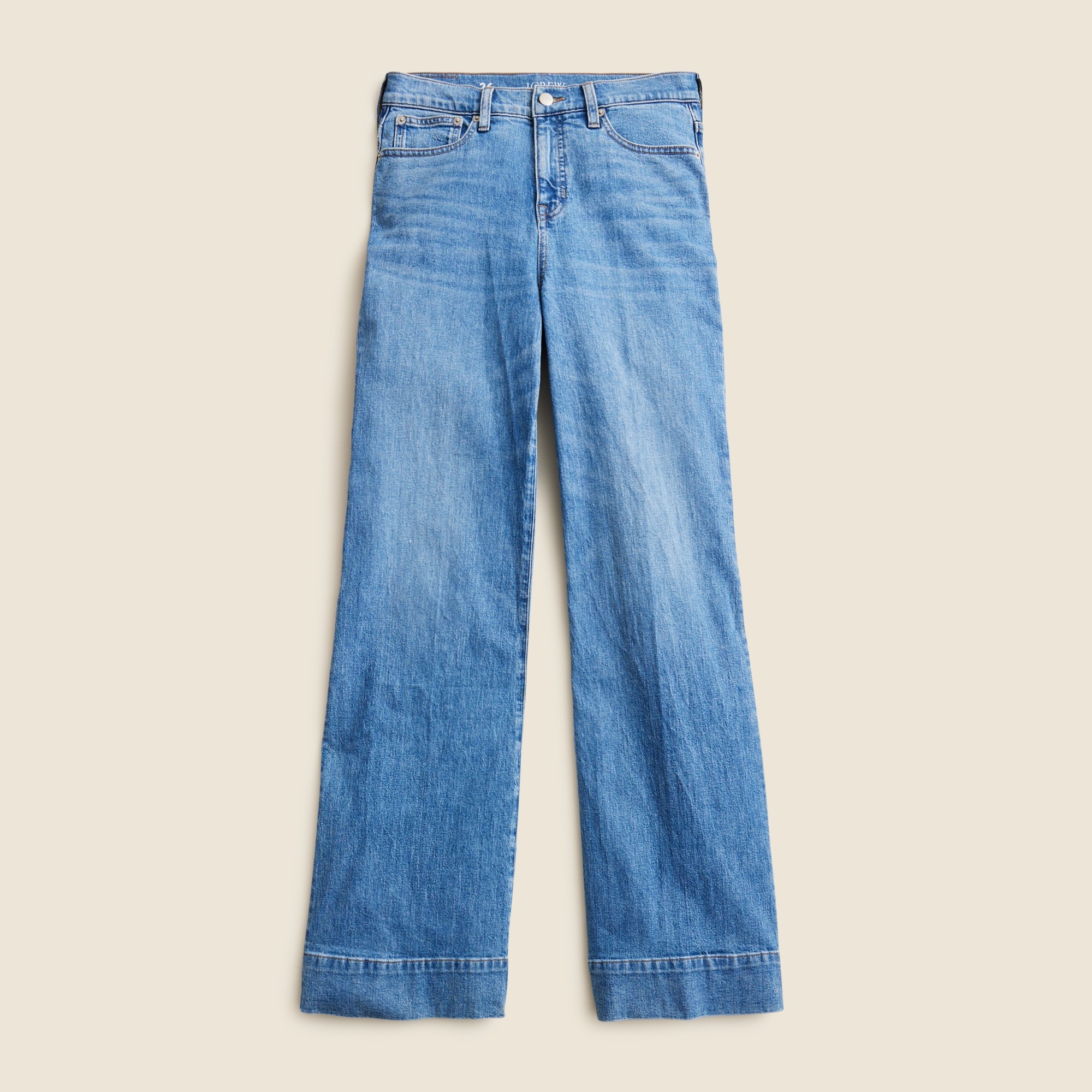 Petite high-rise denim trouser jean