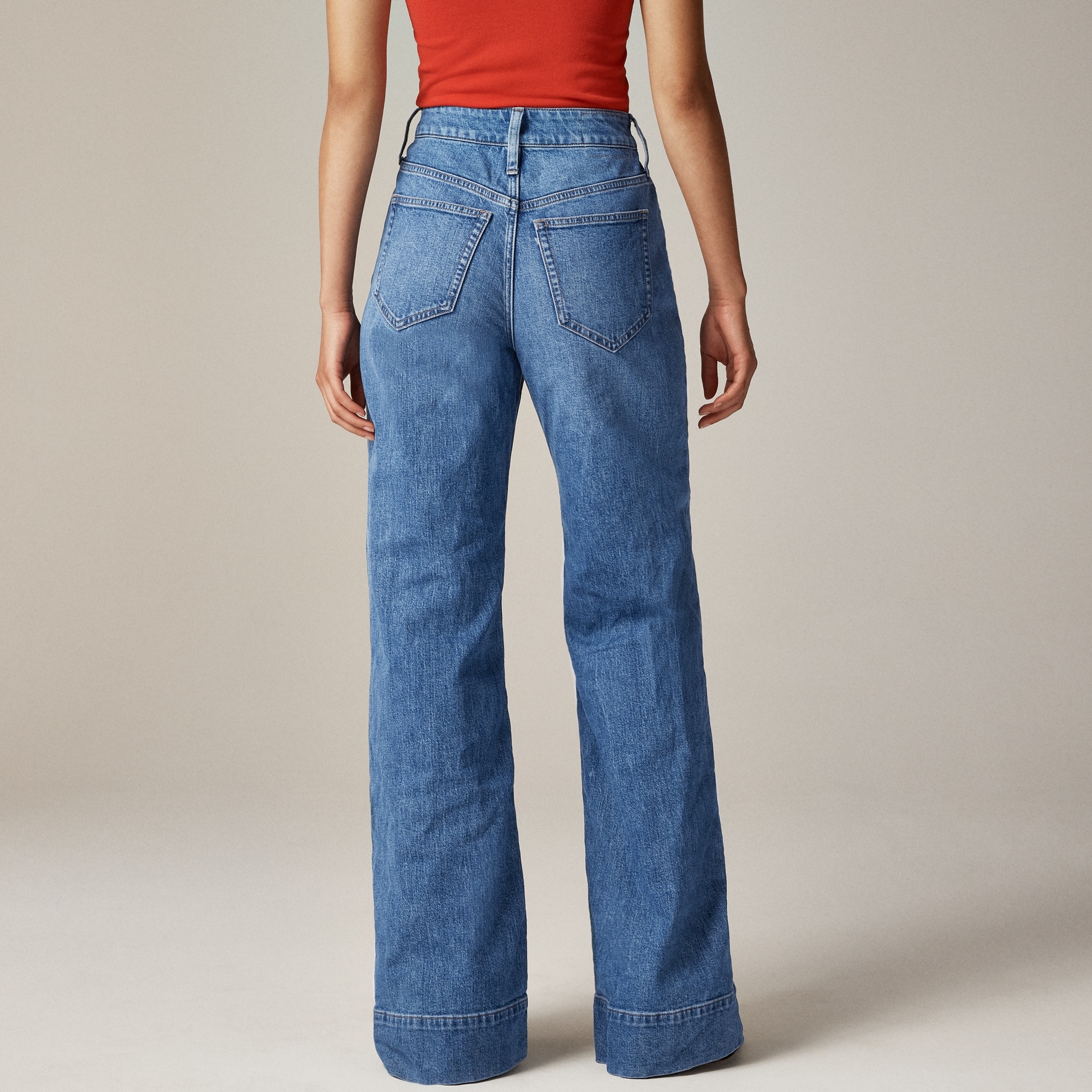 Curvy denim trouser jean