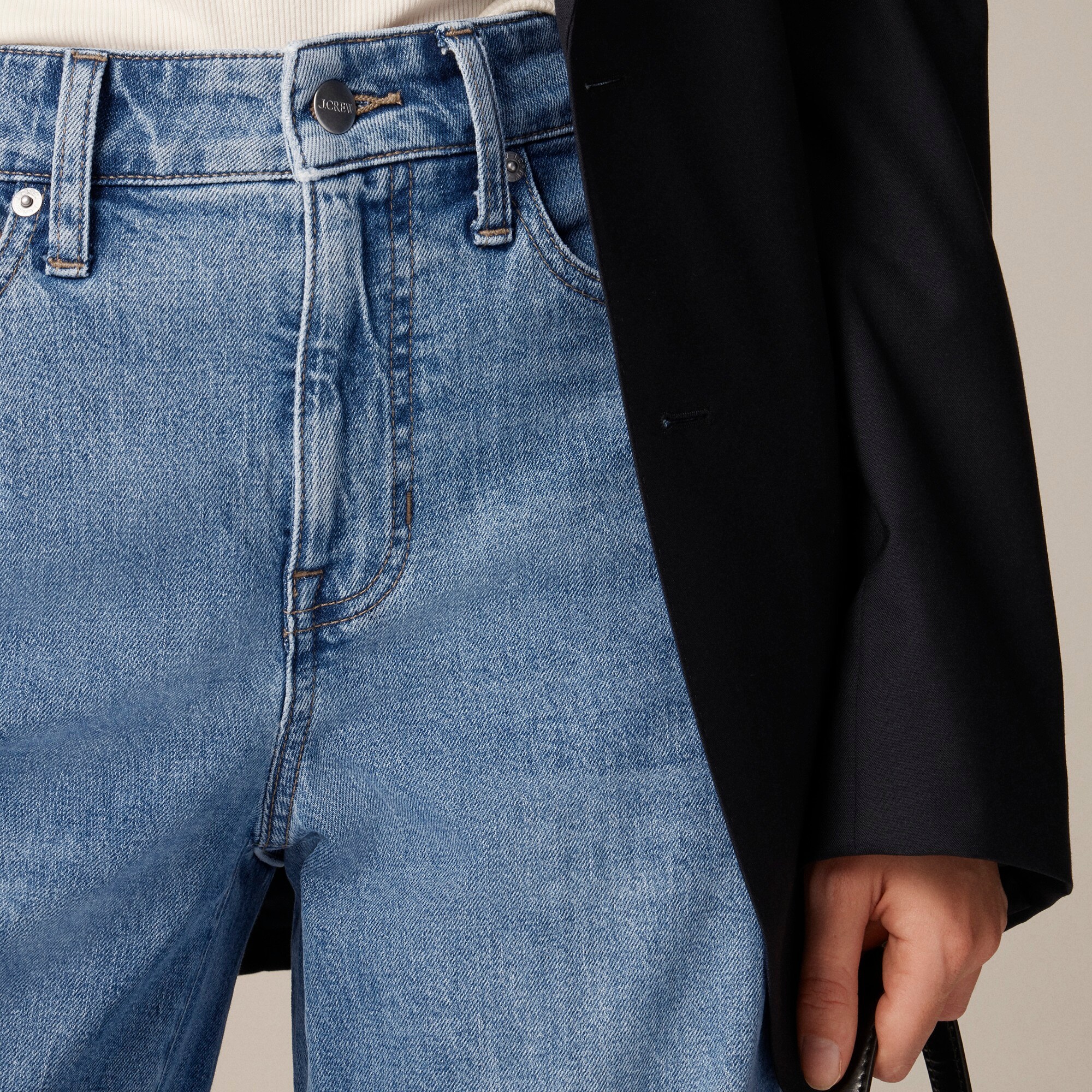 Lower-rise denim trouser in 1996 semi-stretch