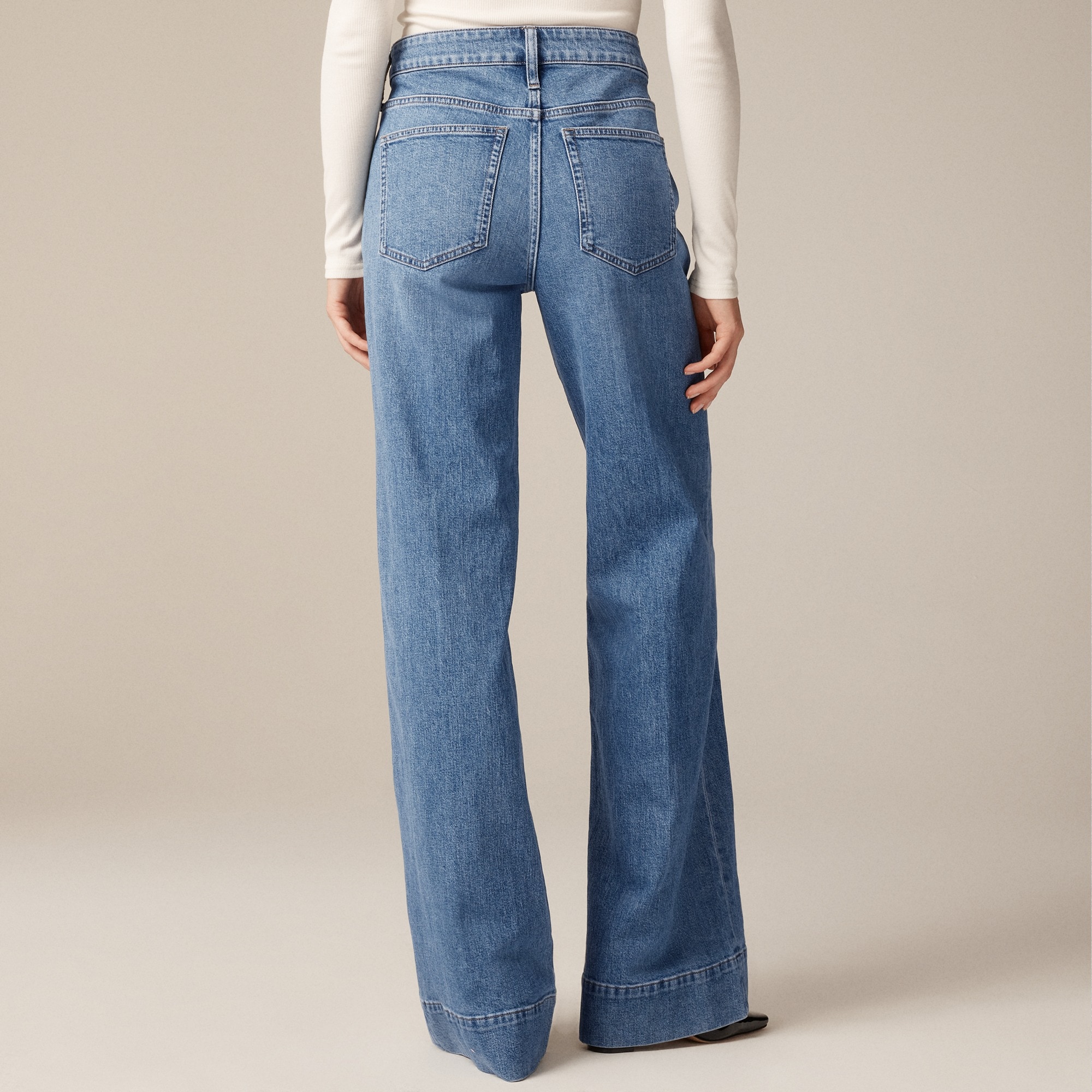 Low-rise denim trouser jean